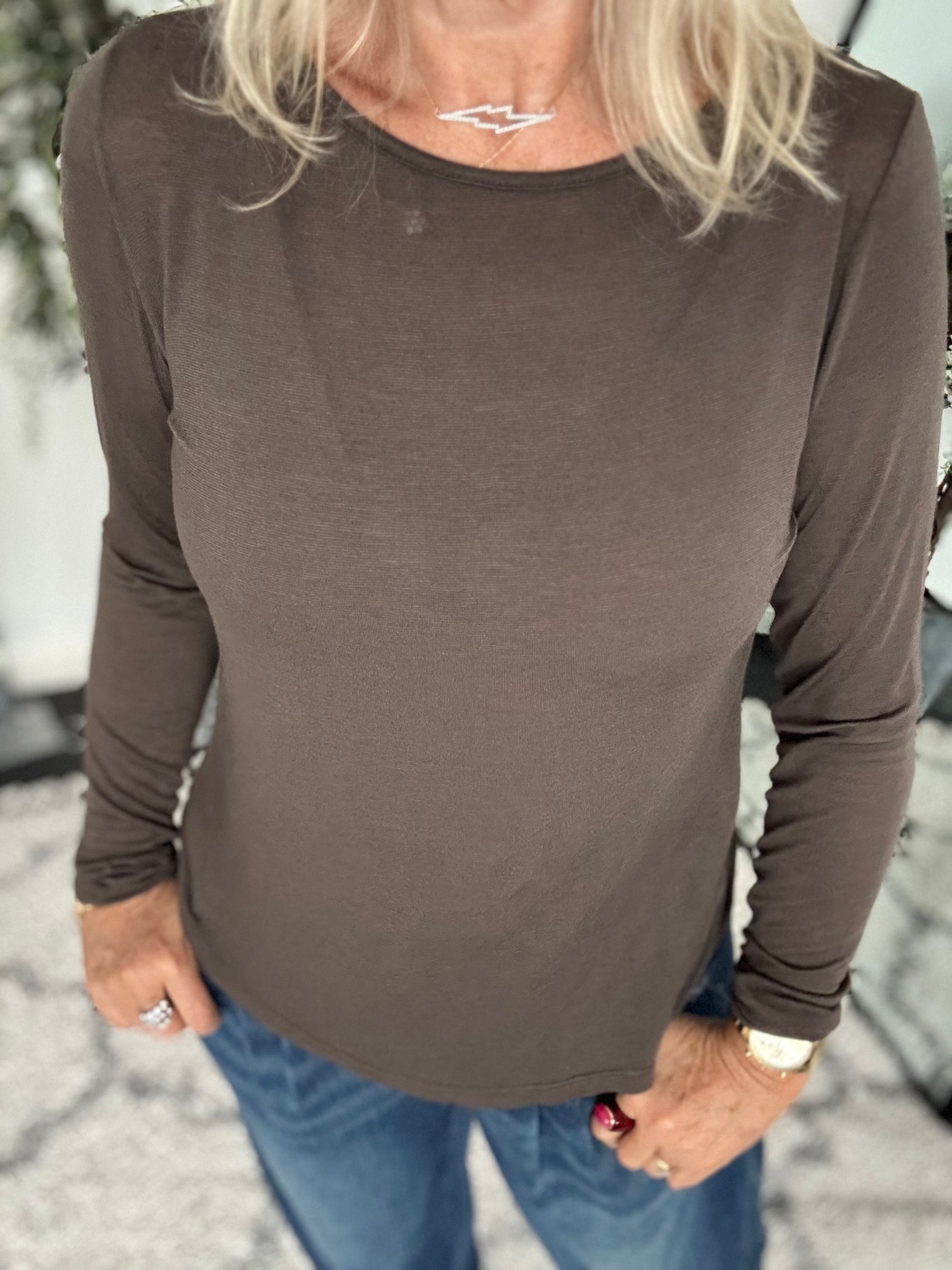 Ultrasoft Cashmere Blend Base Layer in Cocoa