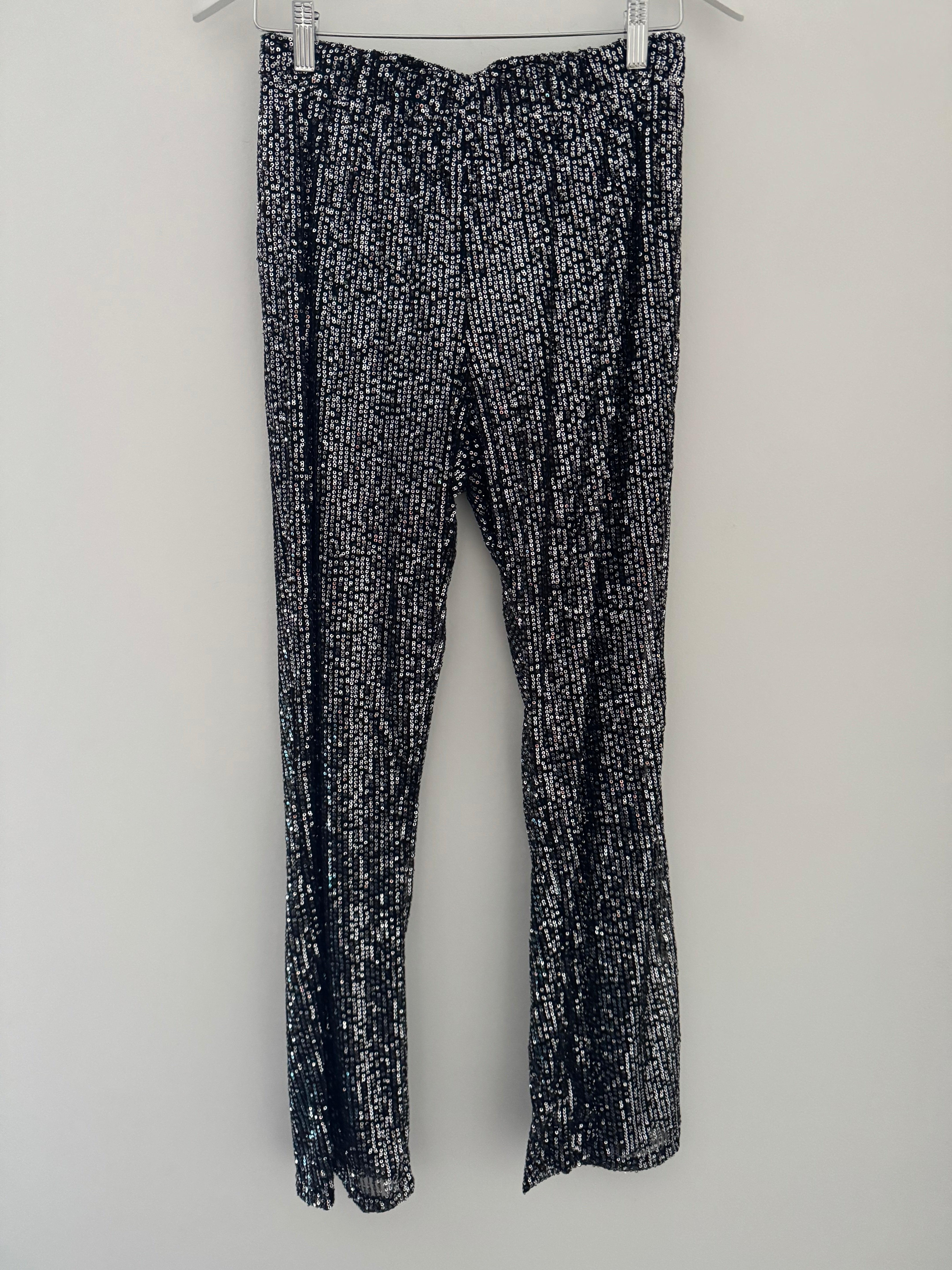 Slim Fit Sequin Trousers