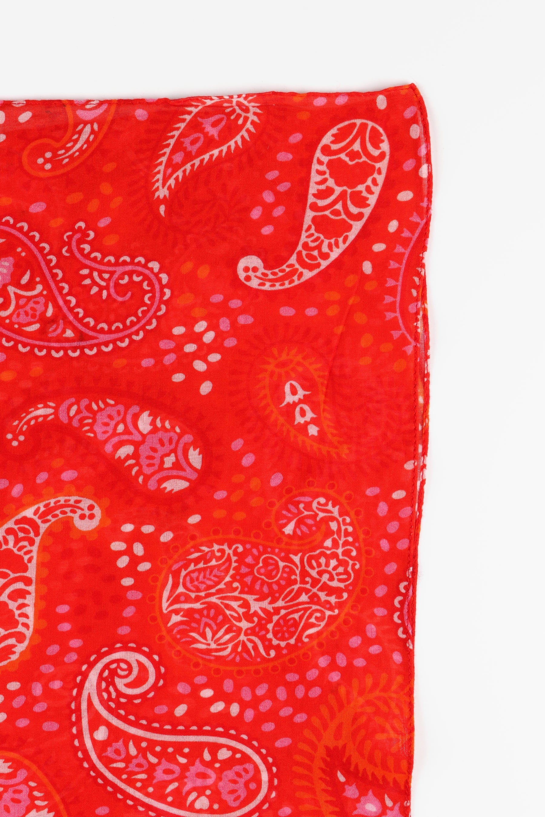Paisley Scarf in Red & Pink