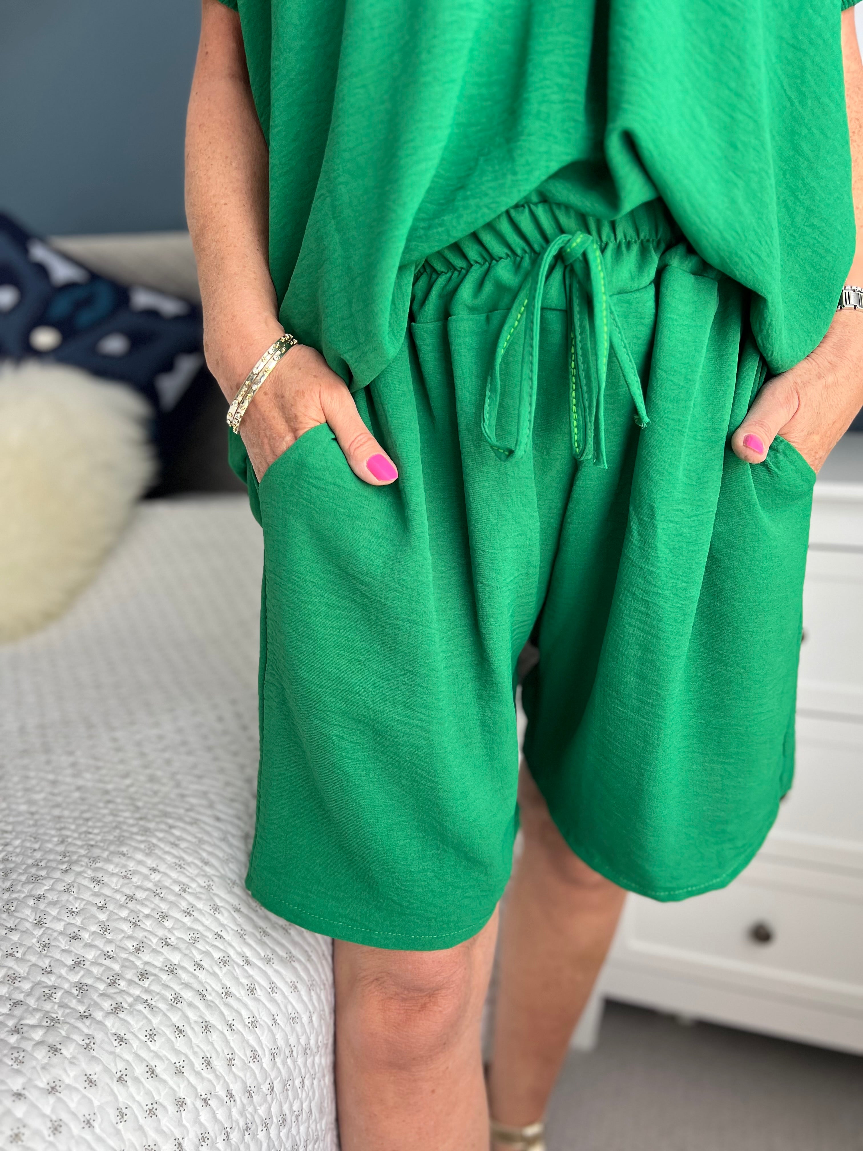 Top & Shorts Co-ord in Green
