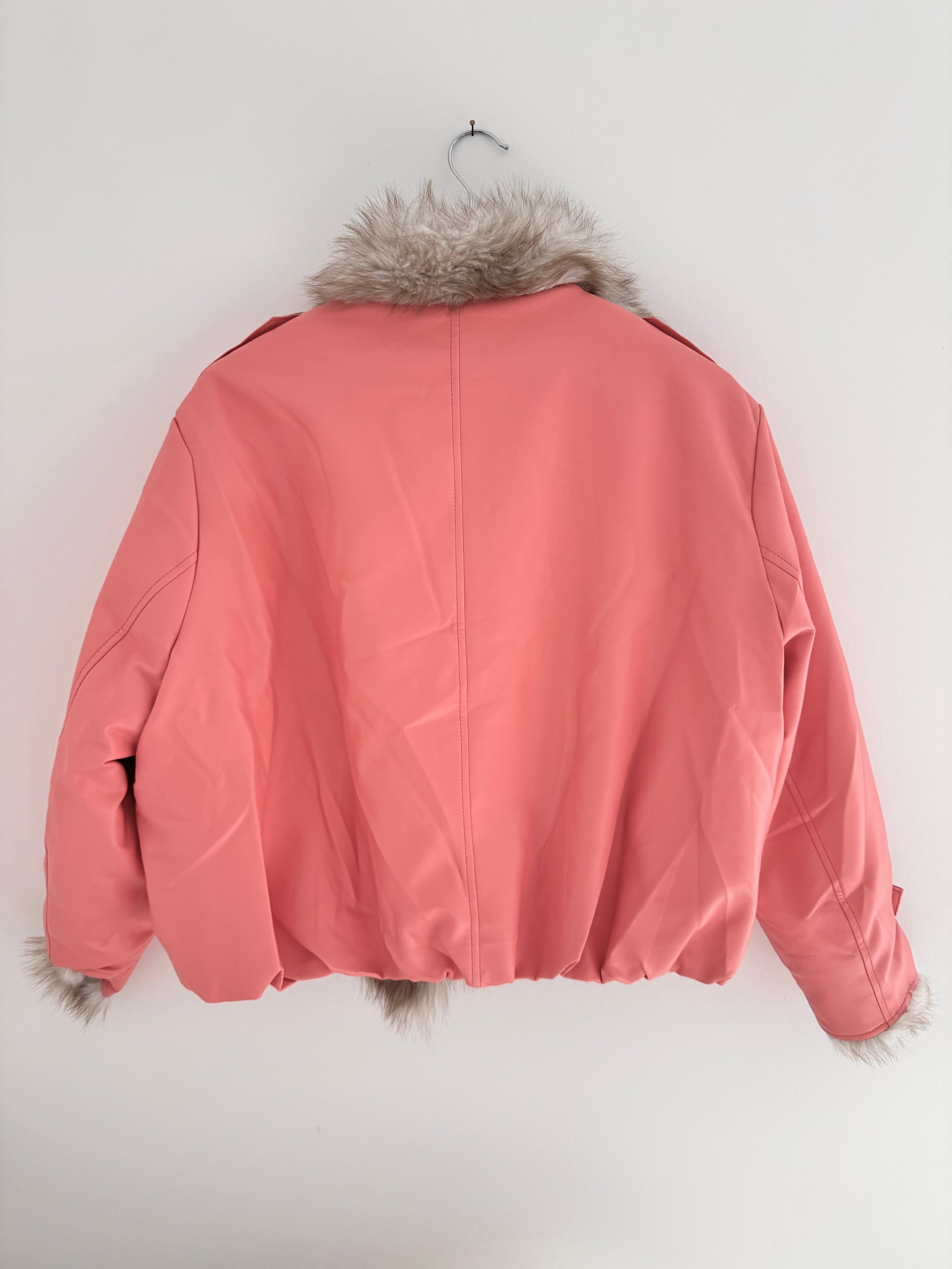 Reversible Faux Fur & Leather Jacket