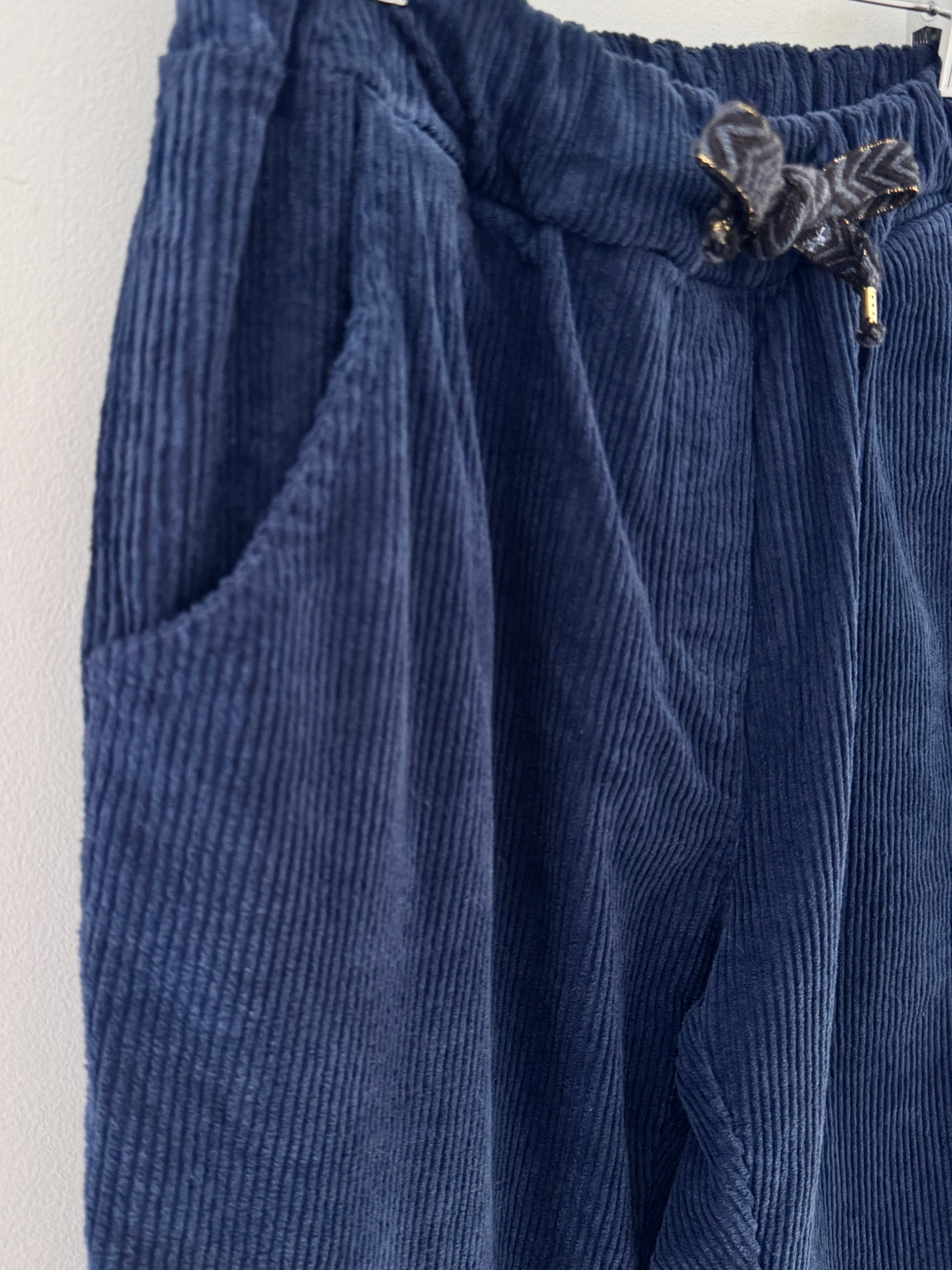 Luxe Cord Joggers in Navy