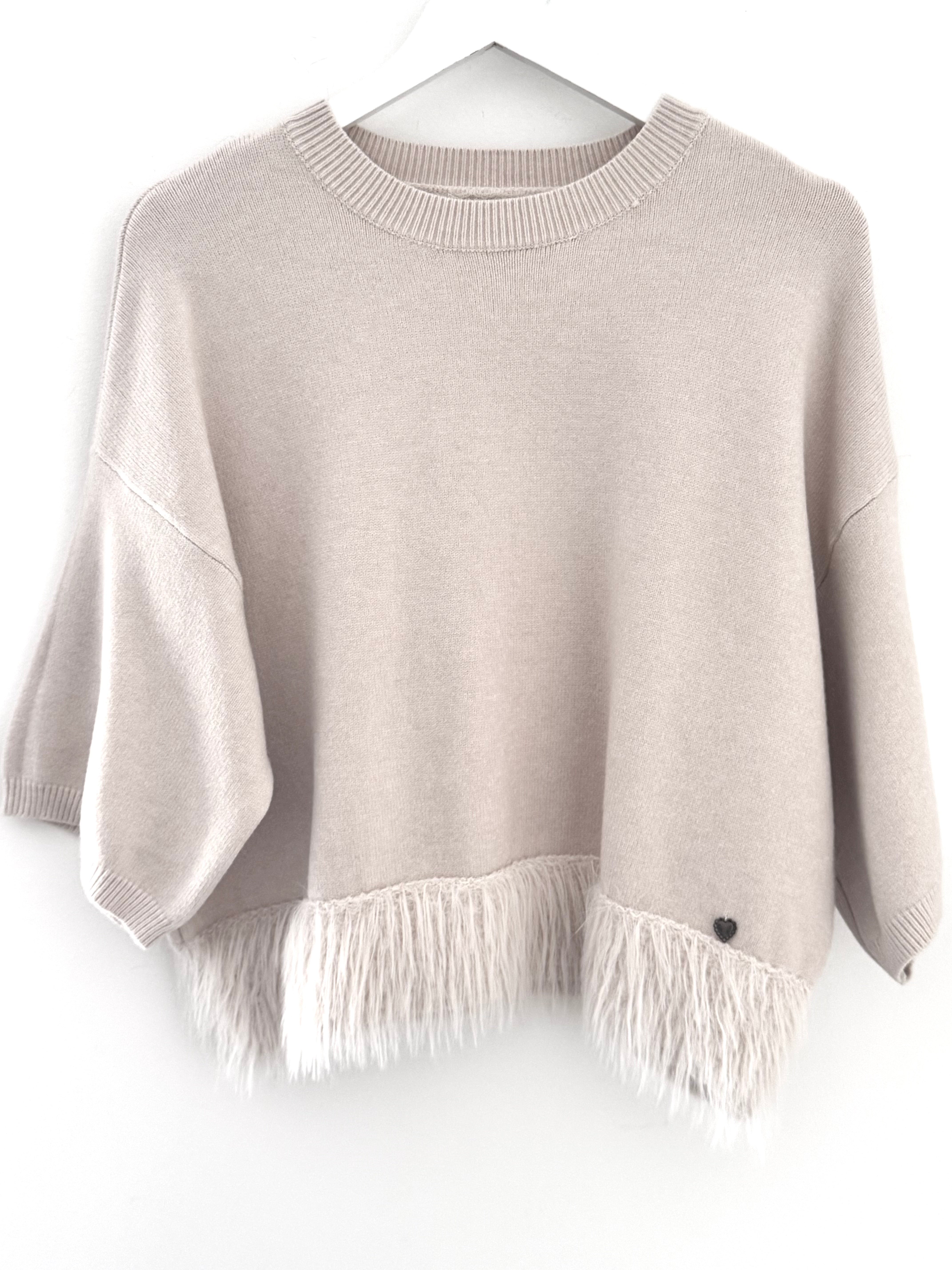 Luxe Fringe Jumper in Ecru