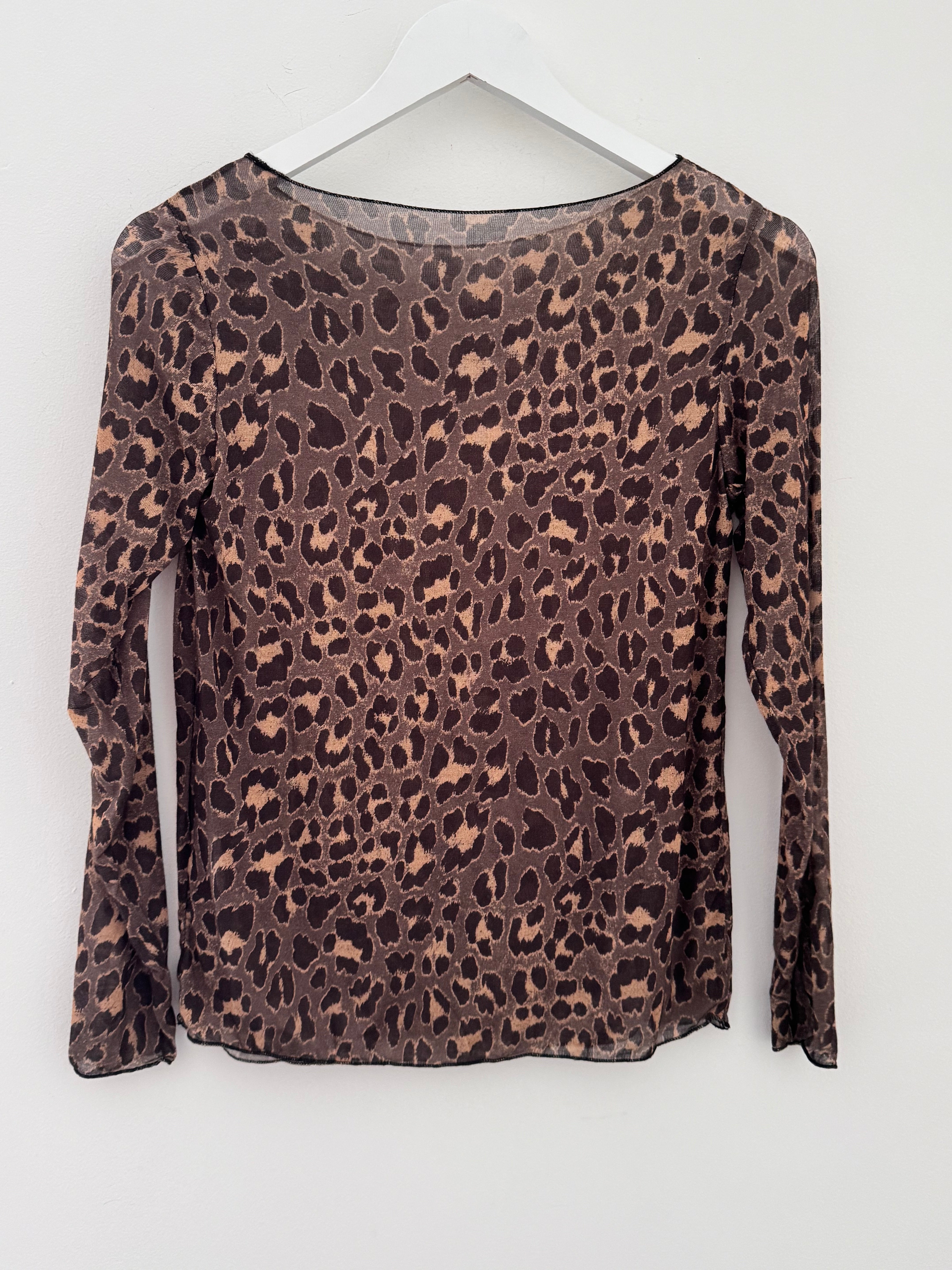 Ultrasoft Cashmere Blend Base Layer in Choco Leopard