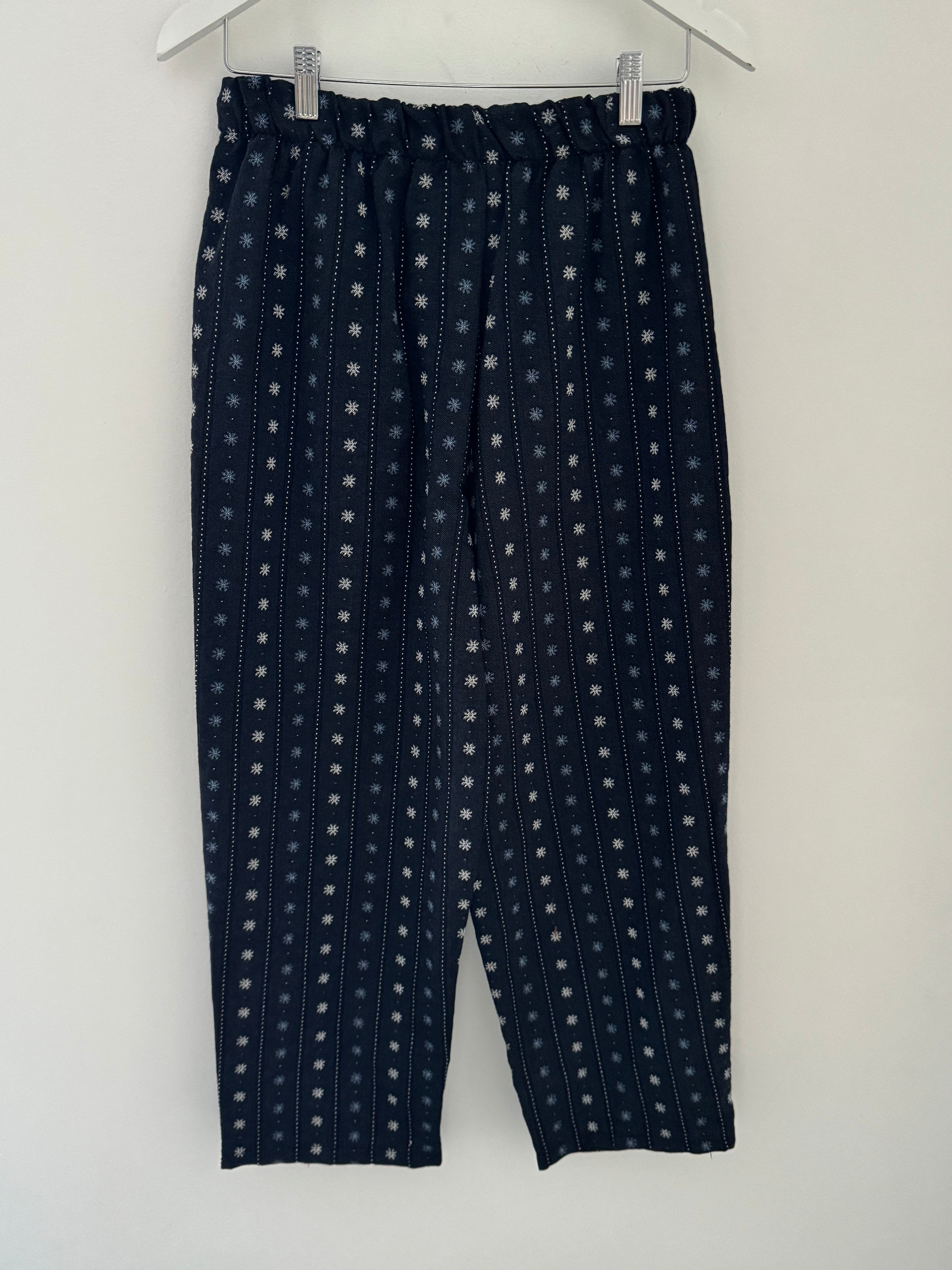 Relaxed Snowflake Trousers in Blue