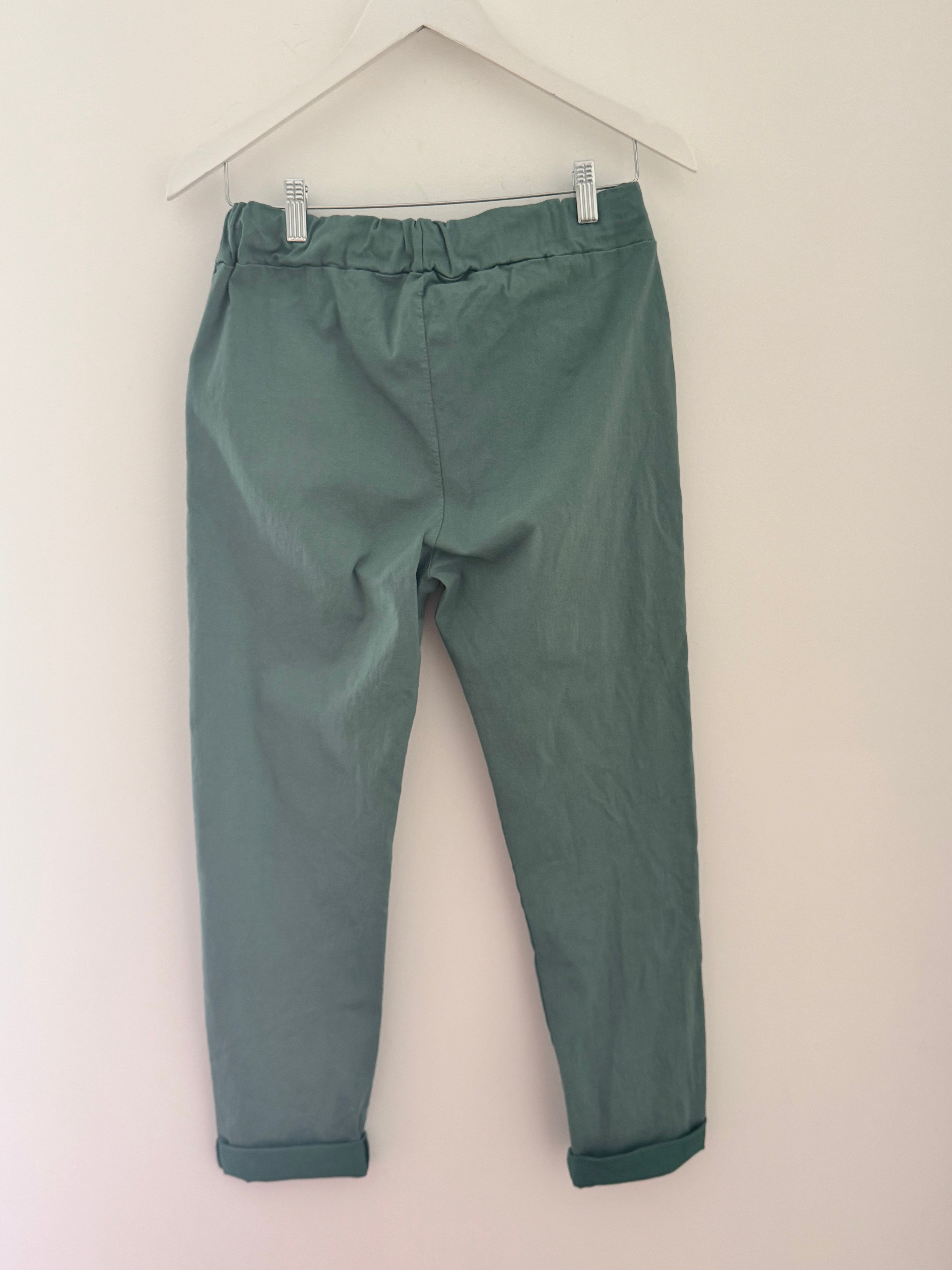 Super Stretch Joggers in Ocean Green