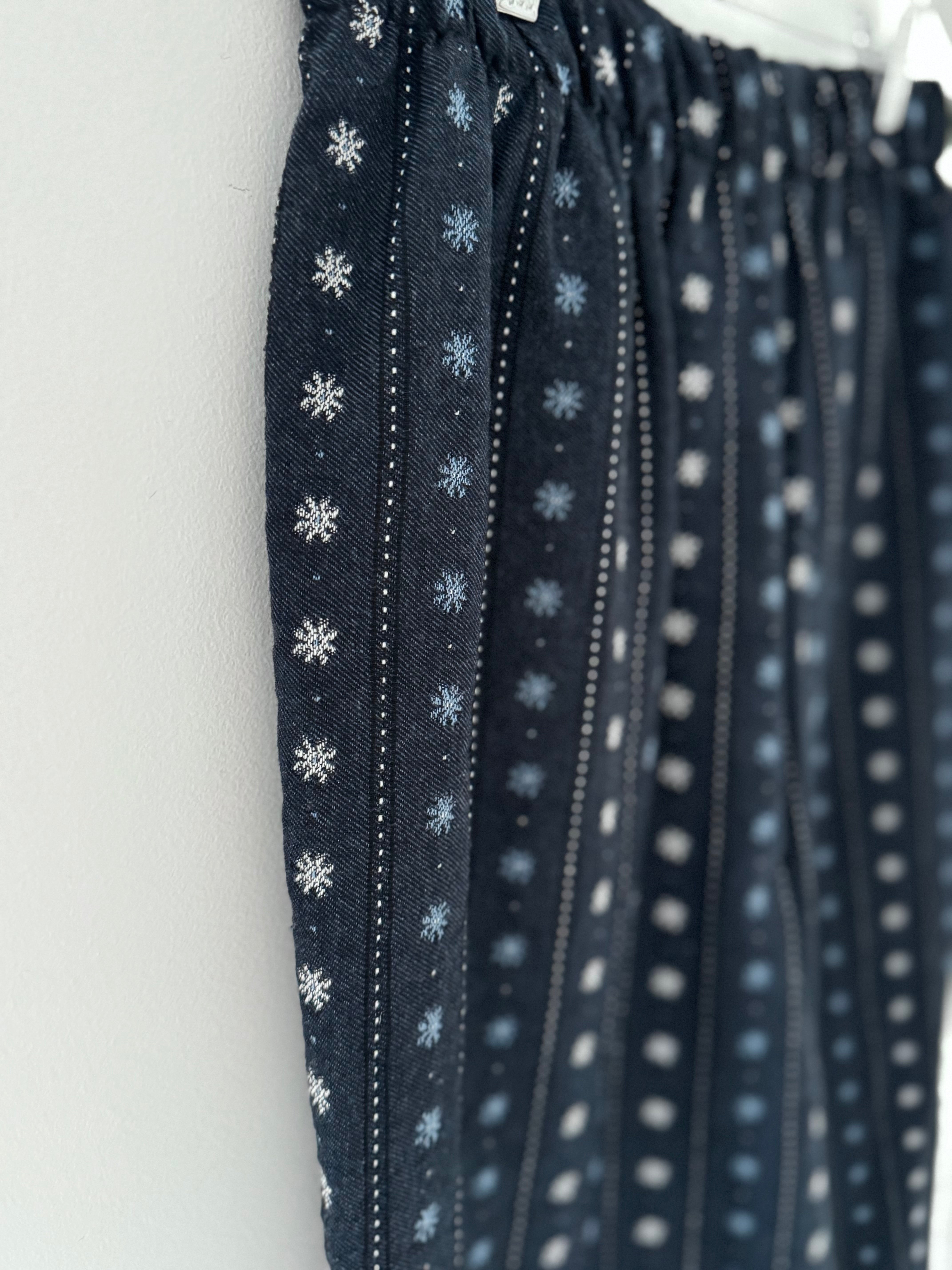 Relaxed Snowflake Trousers in Blue