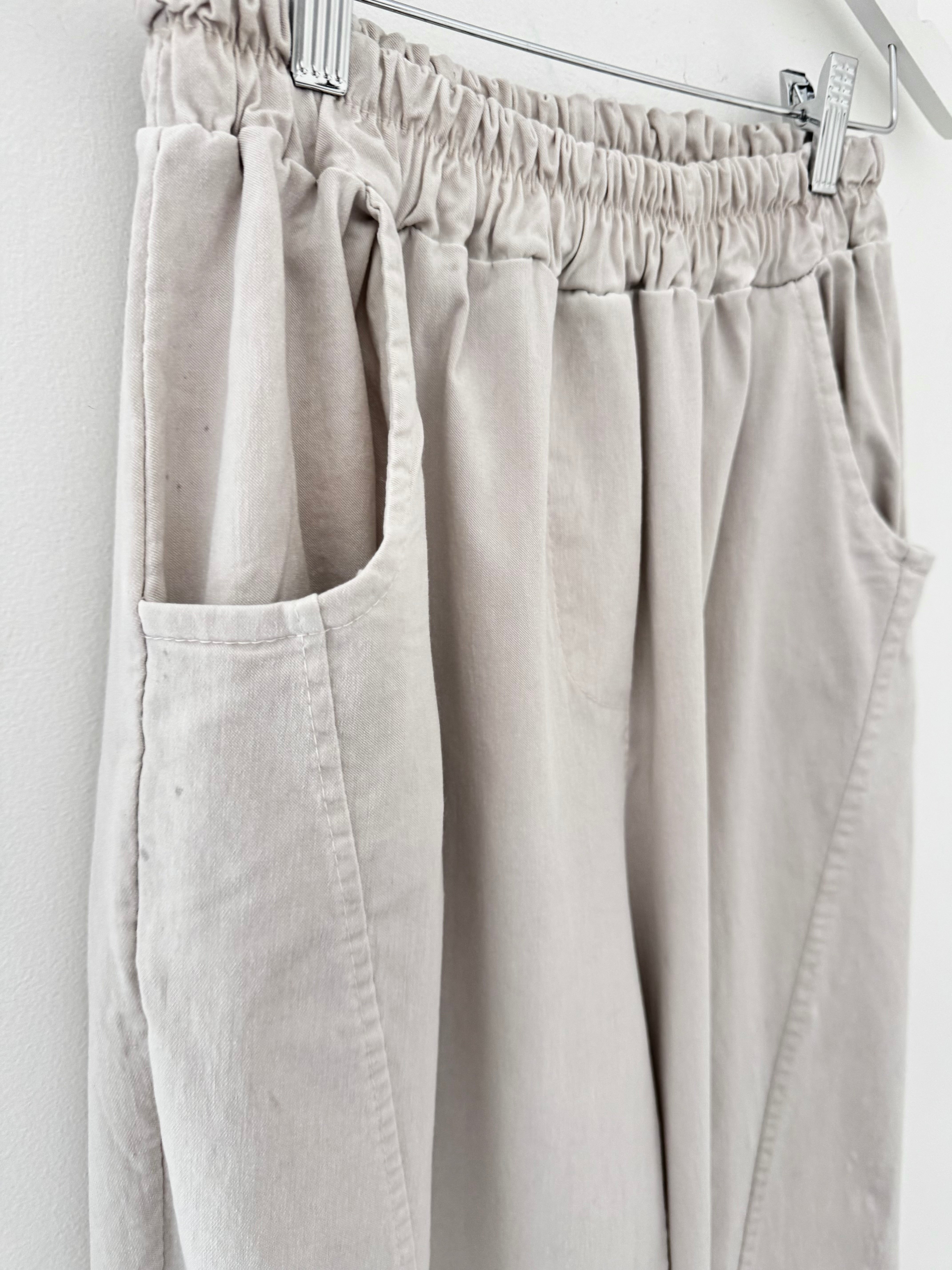 Engineered Boyfriend Joggers in Stone