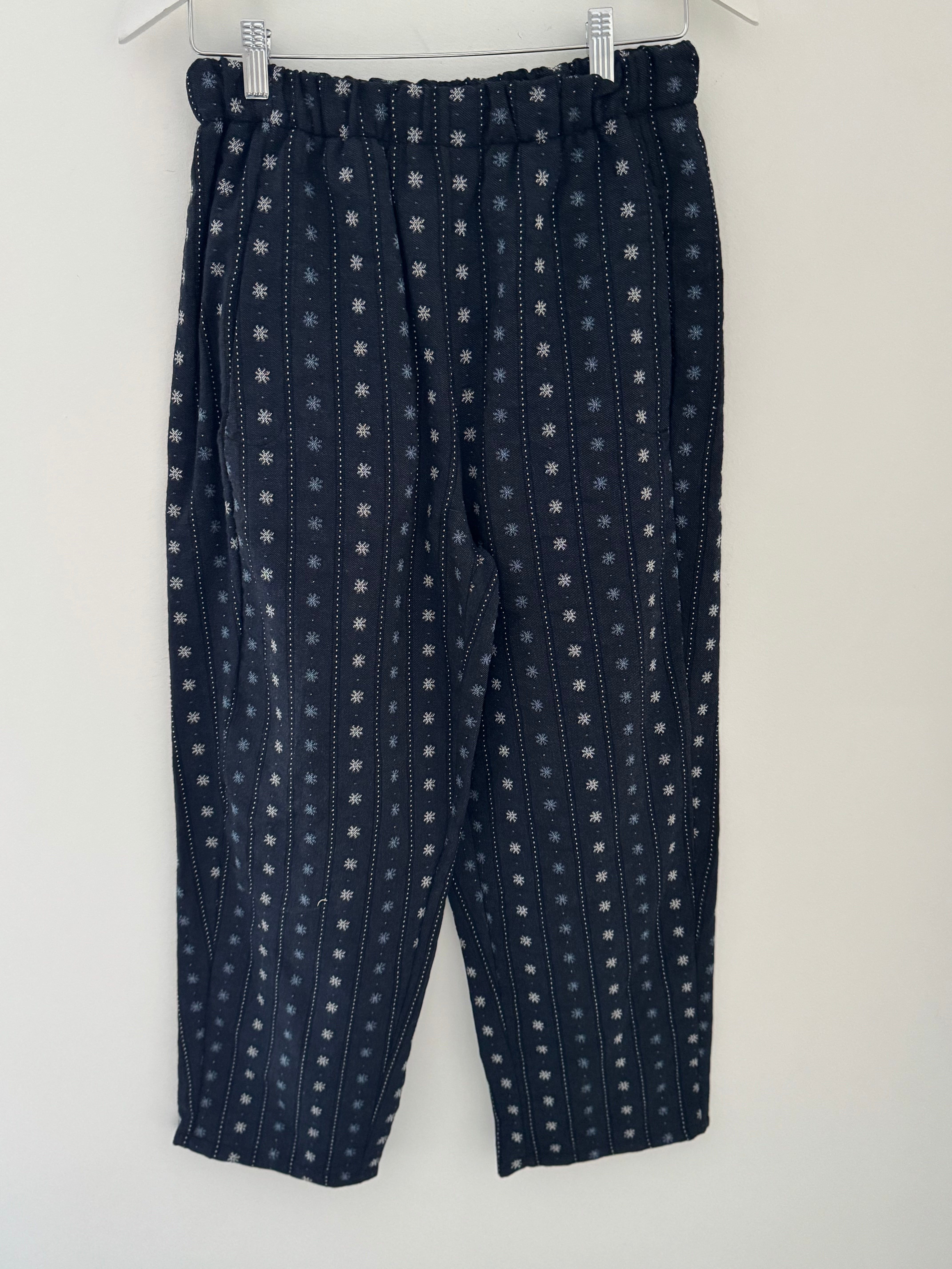 Relaxed Snowflake Trousers in Blue