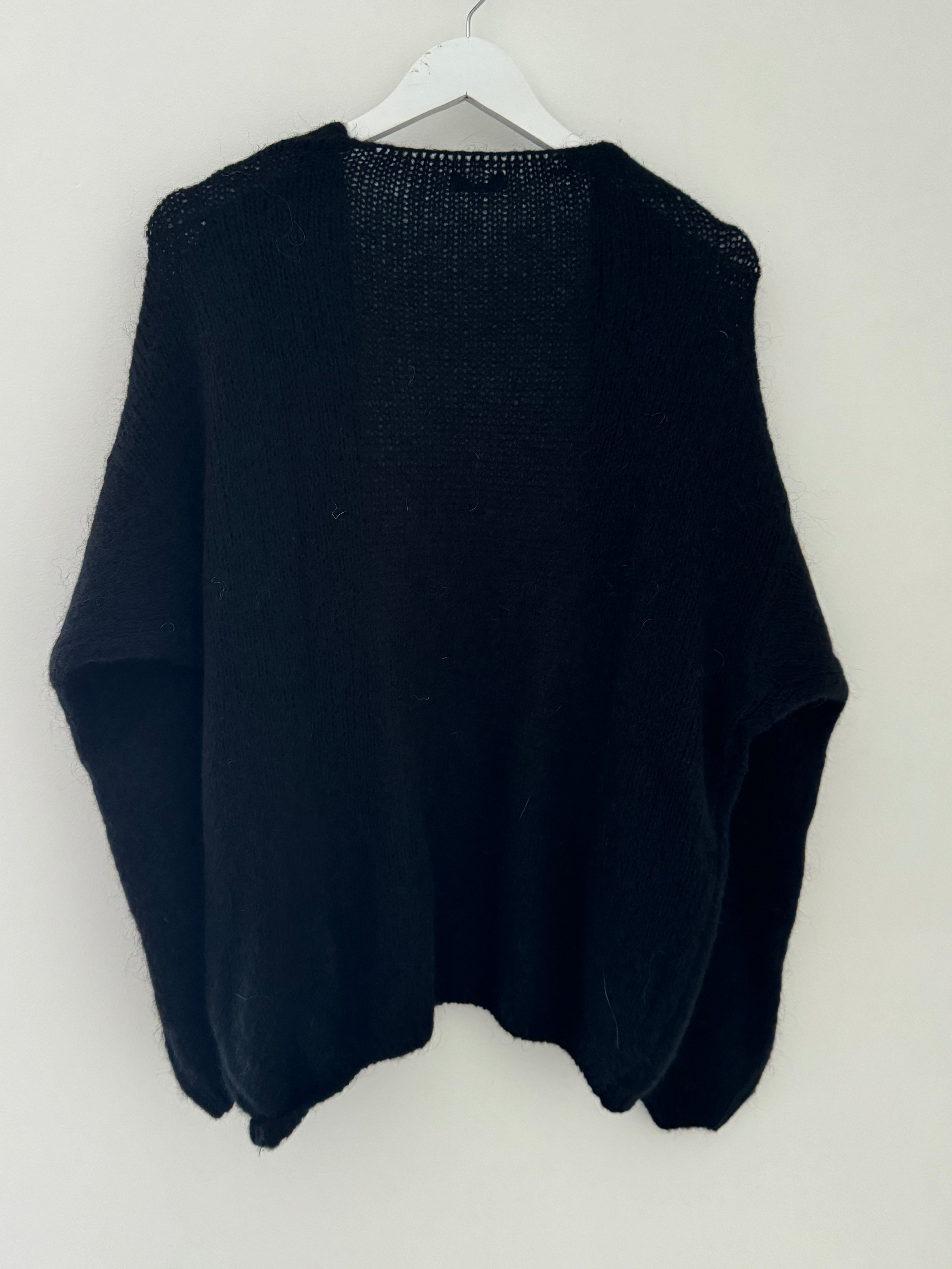 Mohair Cardi in Black