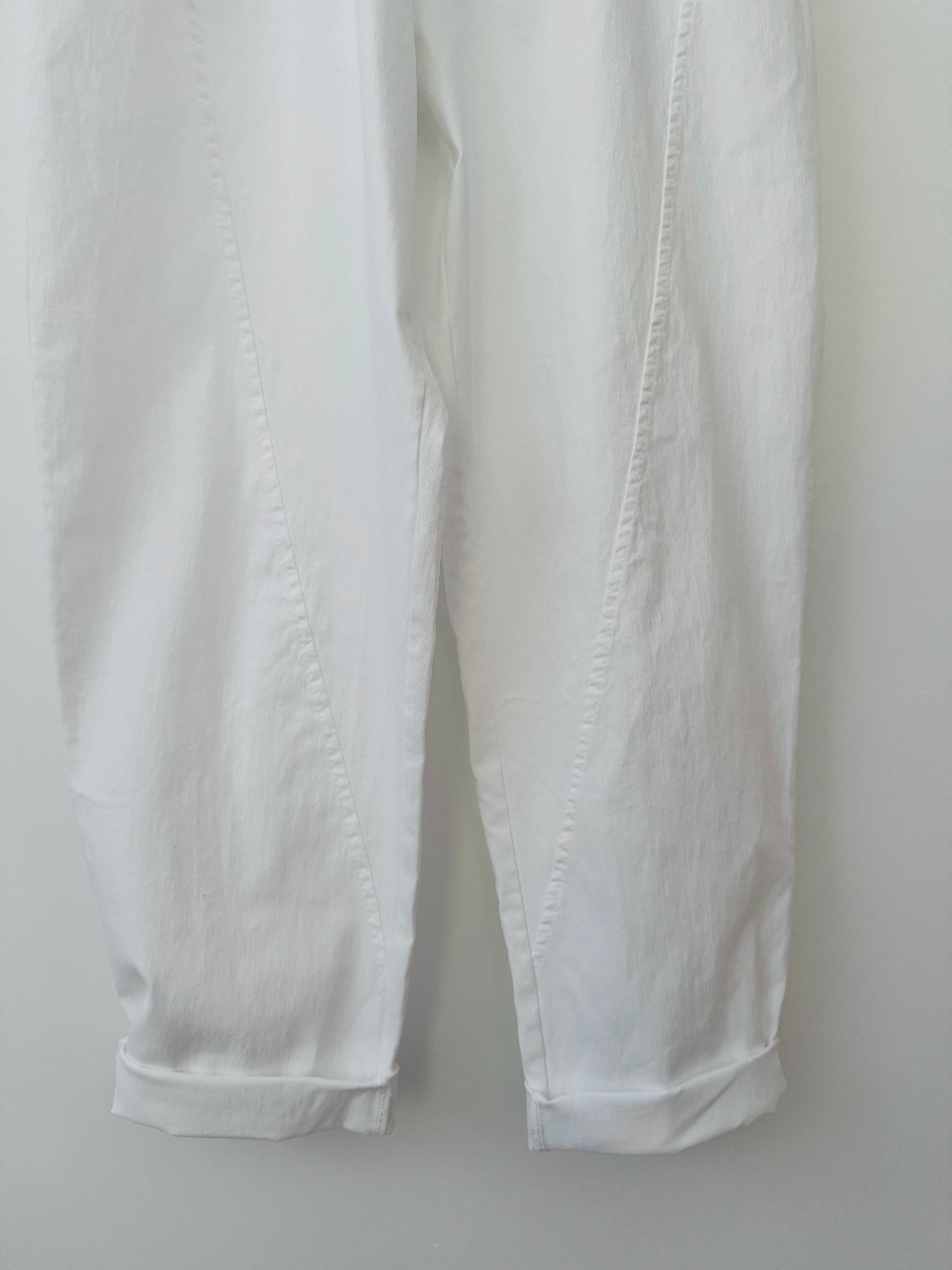 Engineered Boyfriend Joggers in White