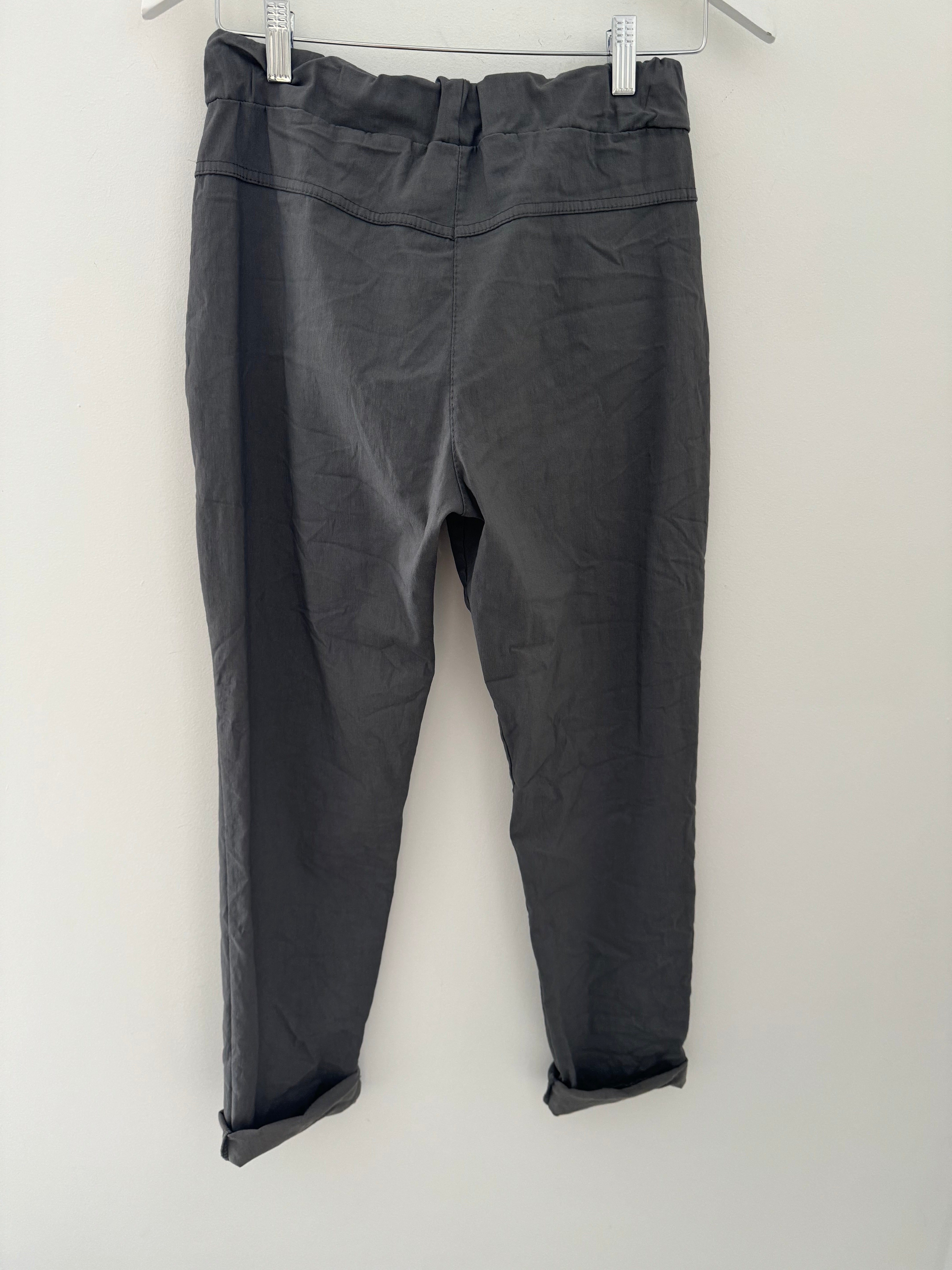 Slimfit Stretch Cotton Joggers in Grey The Meek Boutique