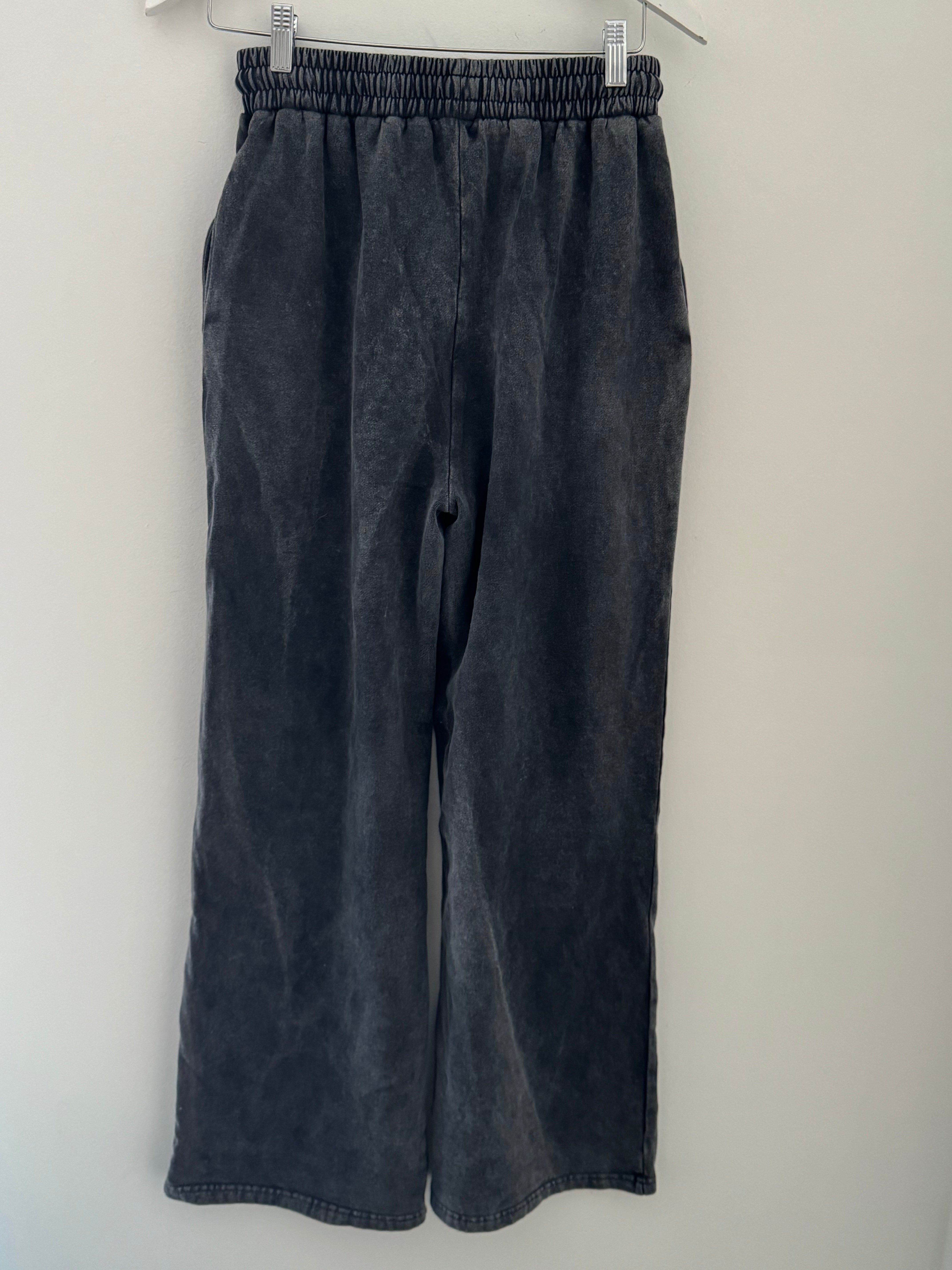 Jersey Stretch Slouchy Trousers in Vintage Charcoal