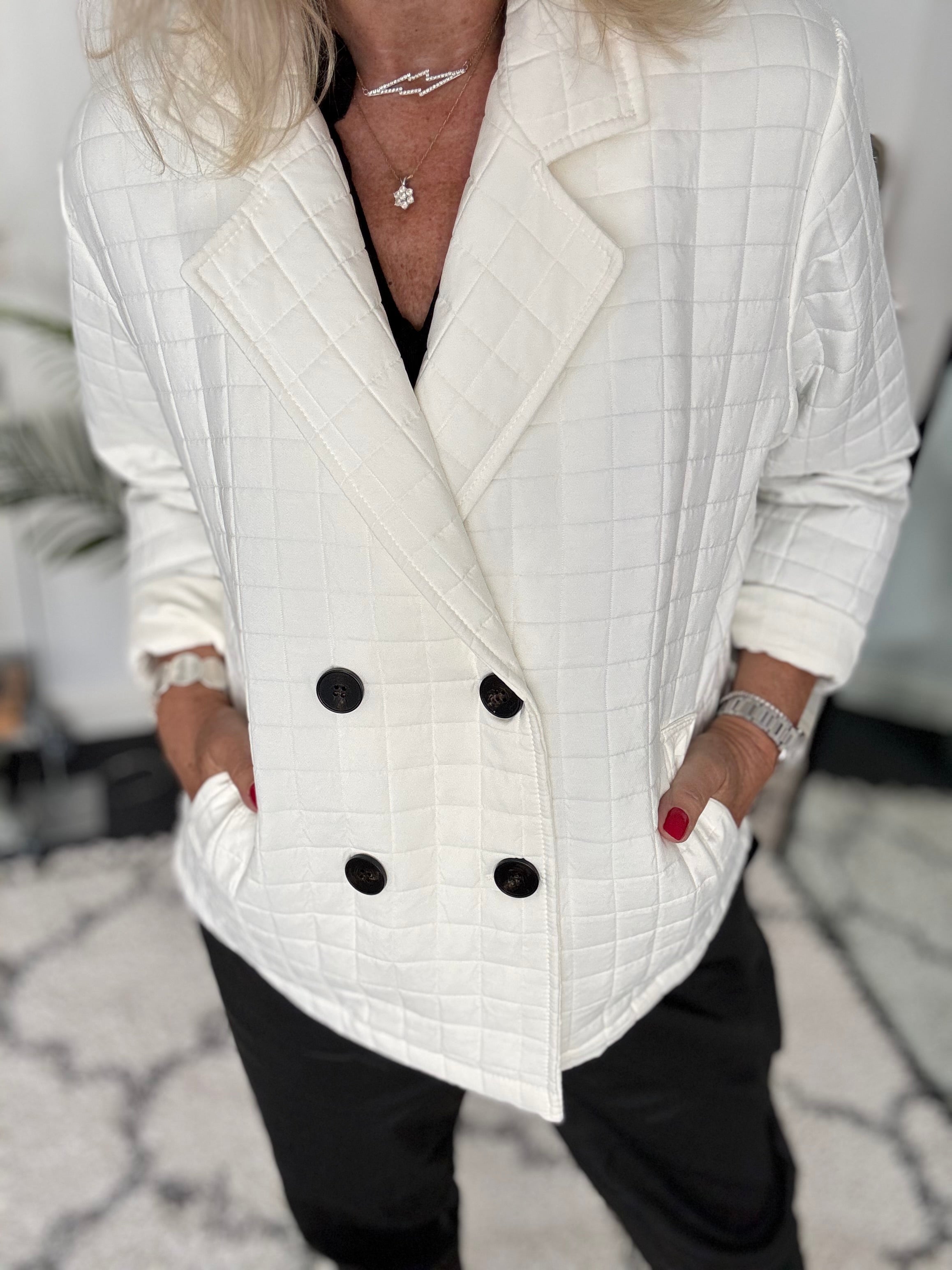 Luxe Quilted Jacket in Vanilla
