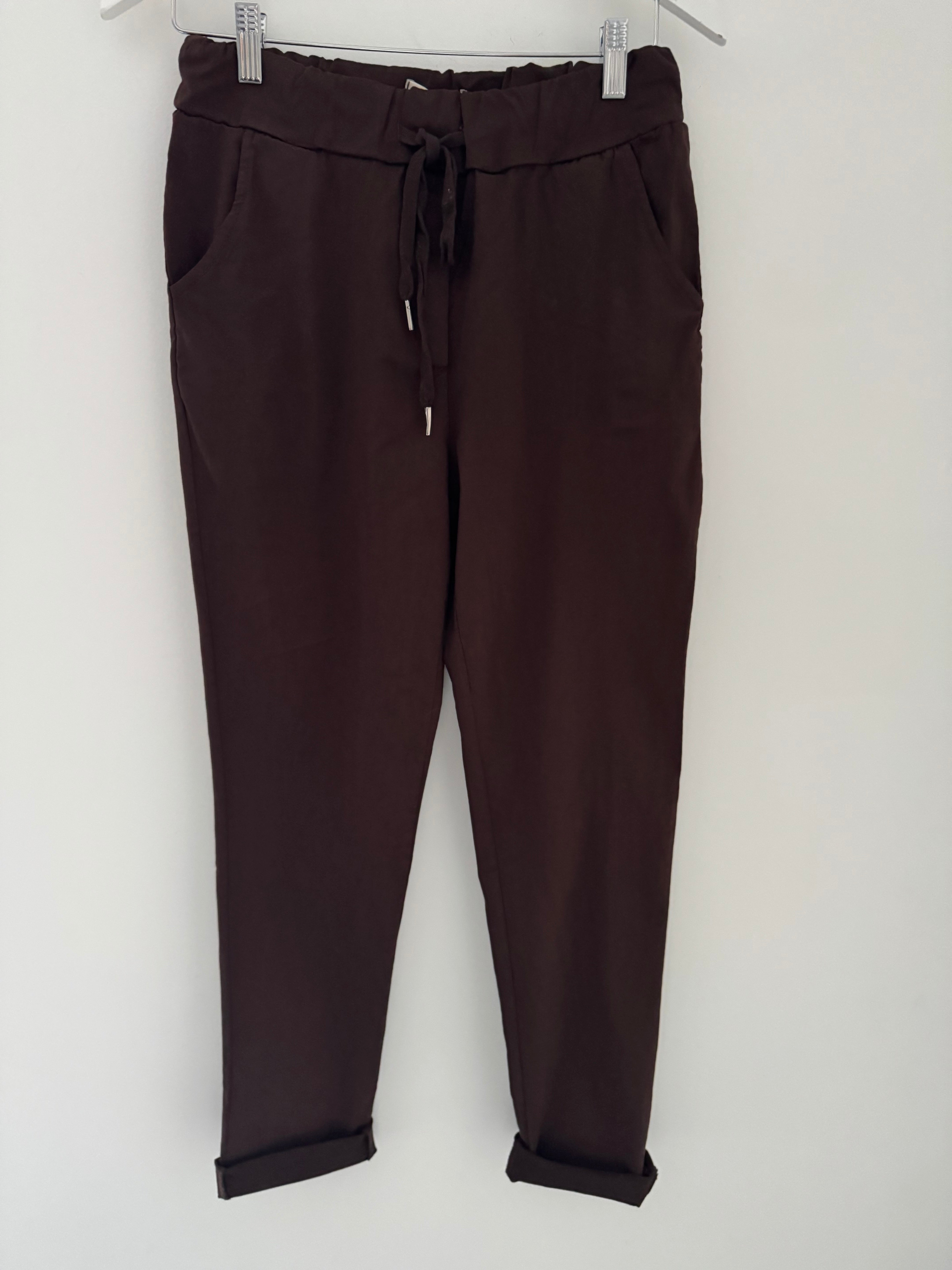 Slimfit Stretch Joggers in Cacao