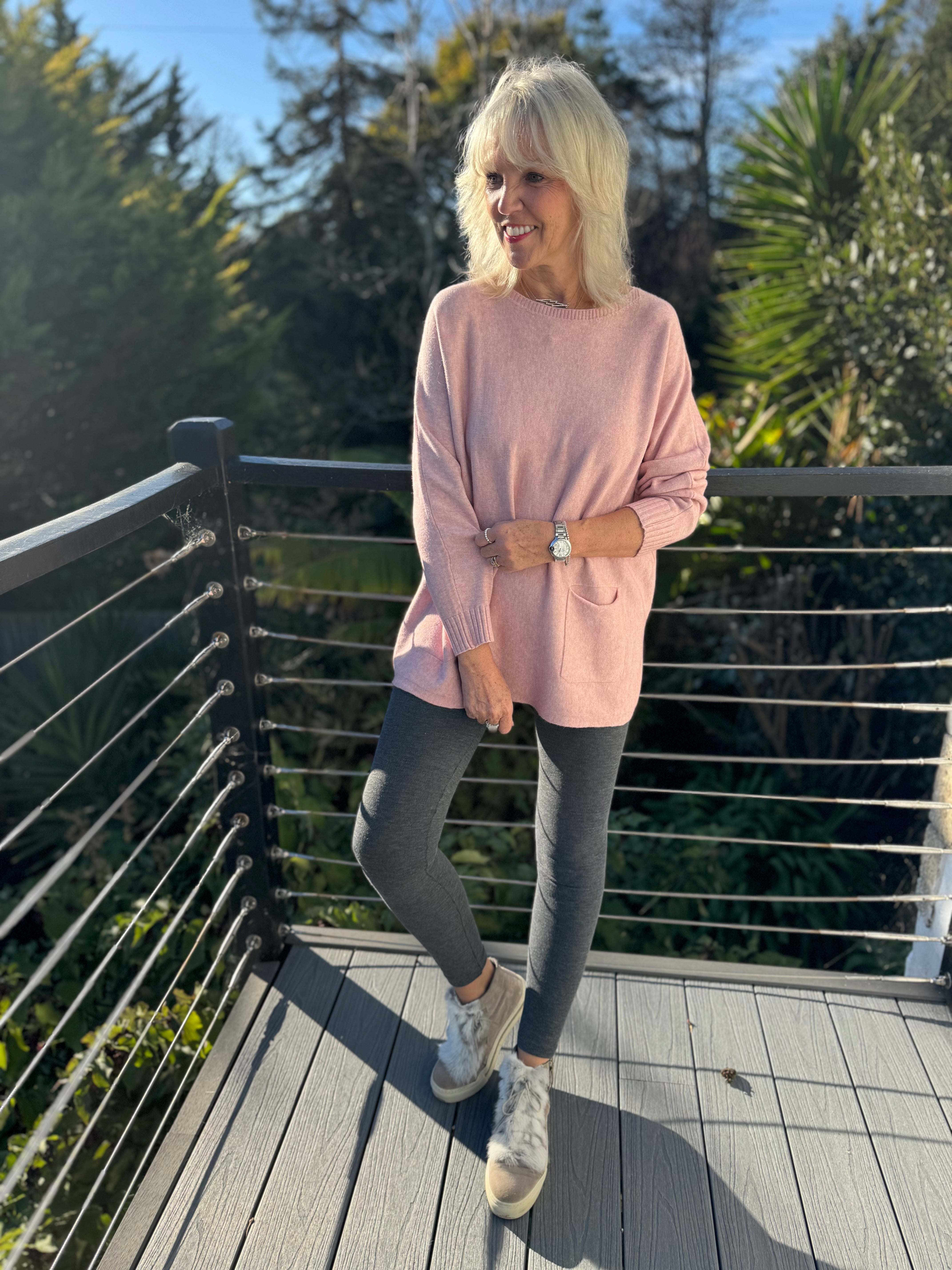 Pocket Jumper in Soft Pink
