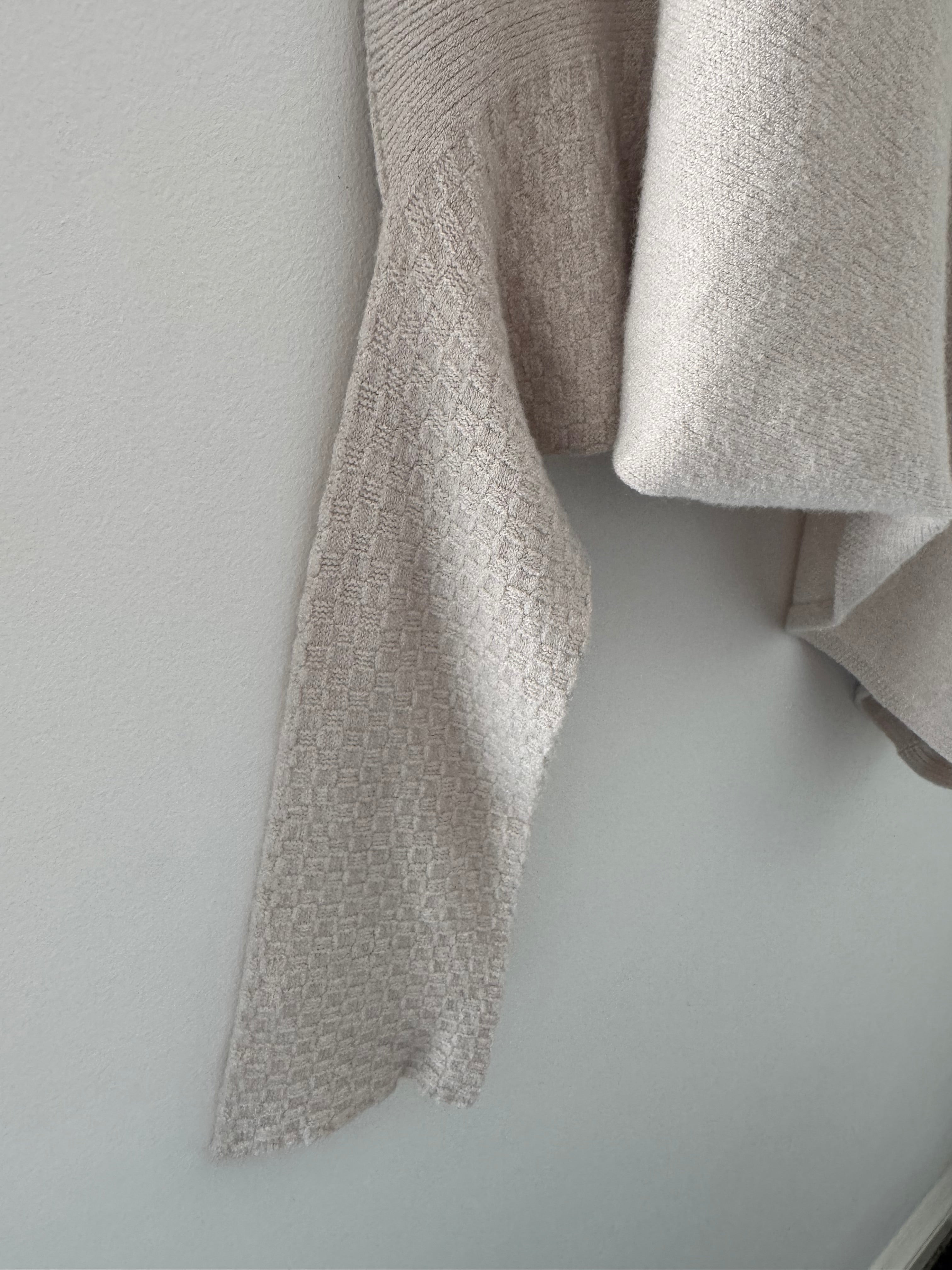 Cowl Neck Asymmetric Jumper in Ecru