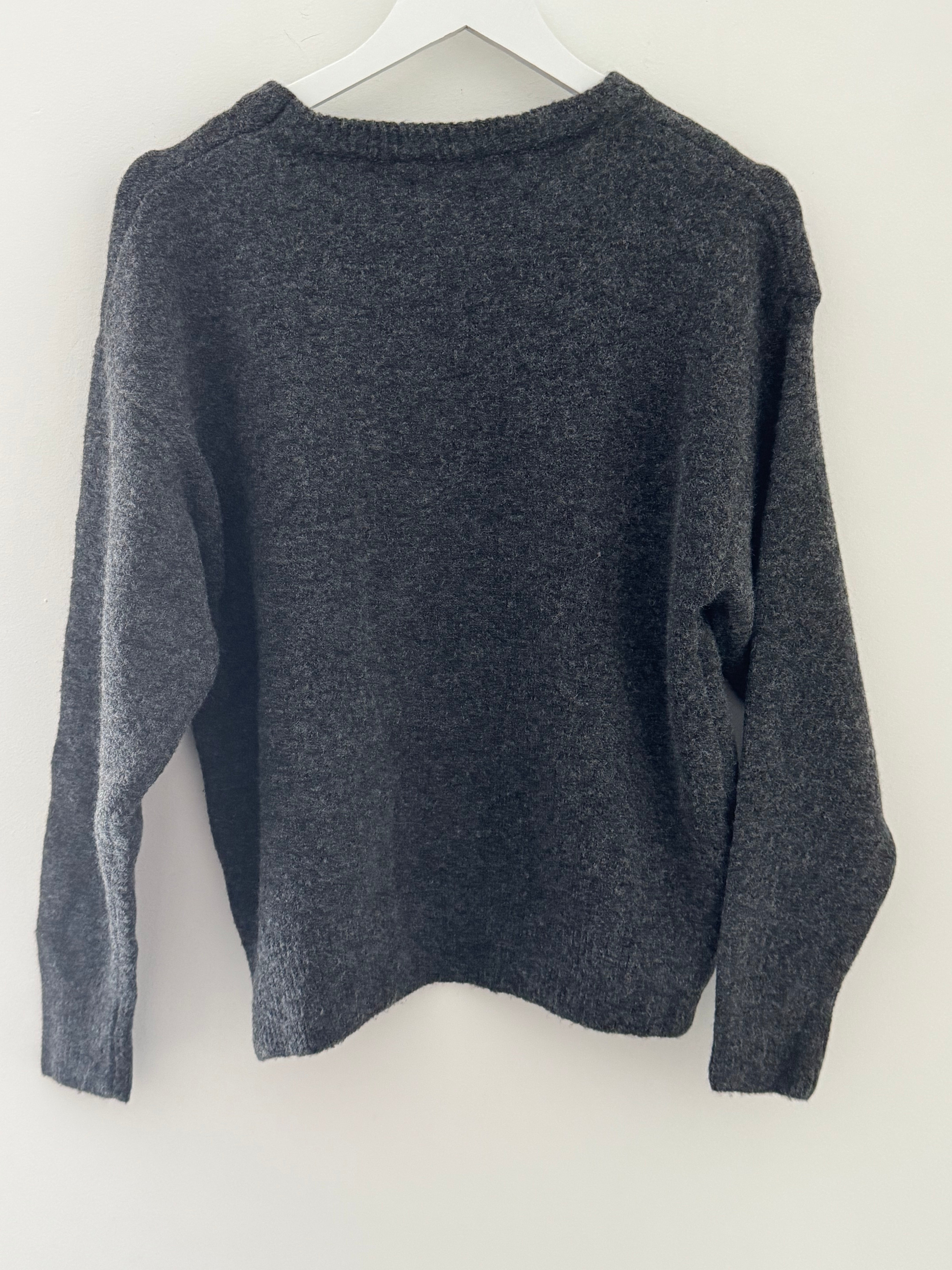 Soft & Cosy Round Neck Jumper in Charcoal Grey