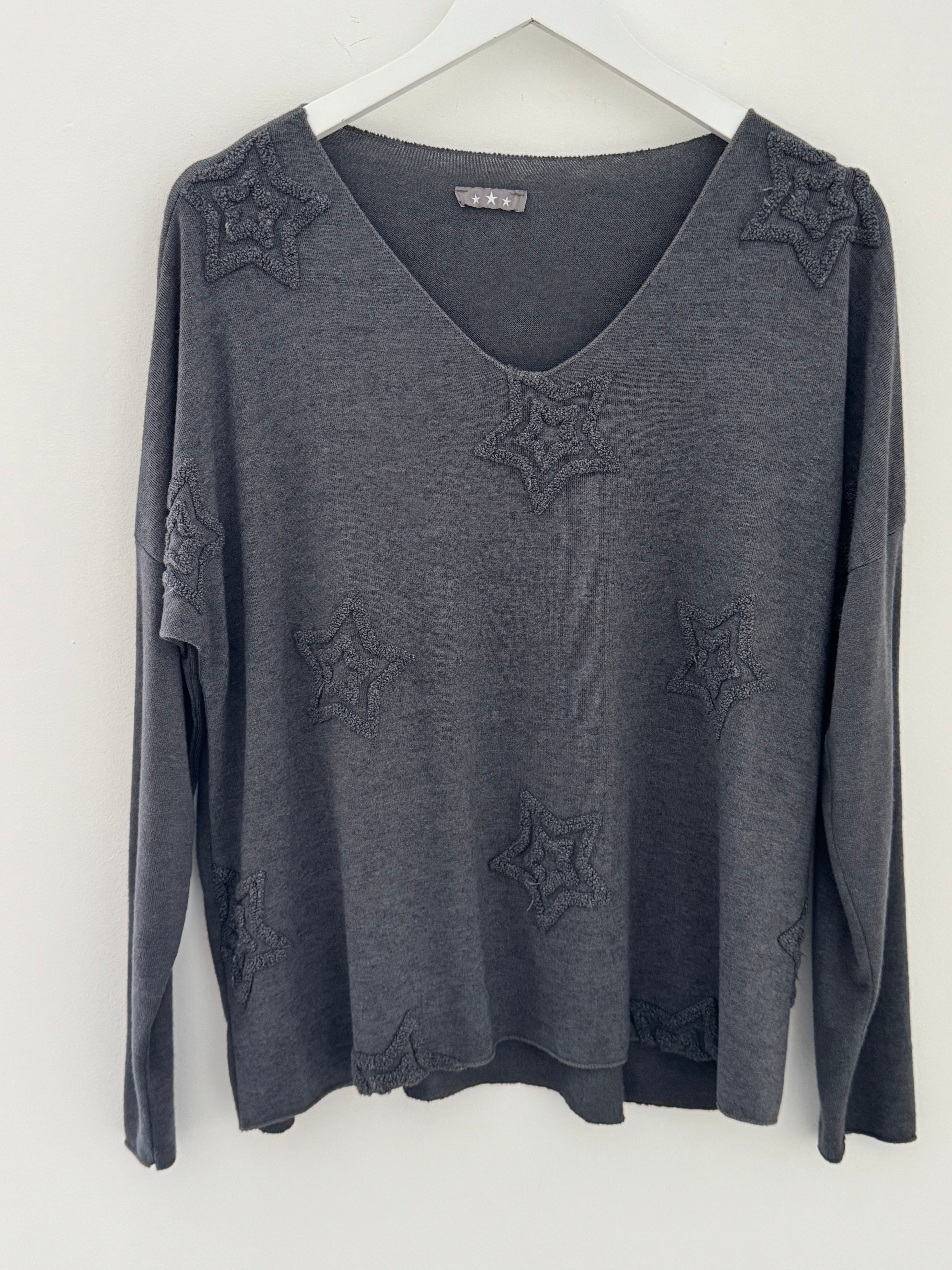 Multi Star Knit in Grey