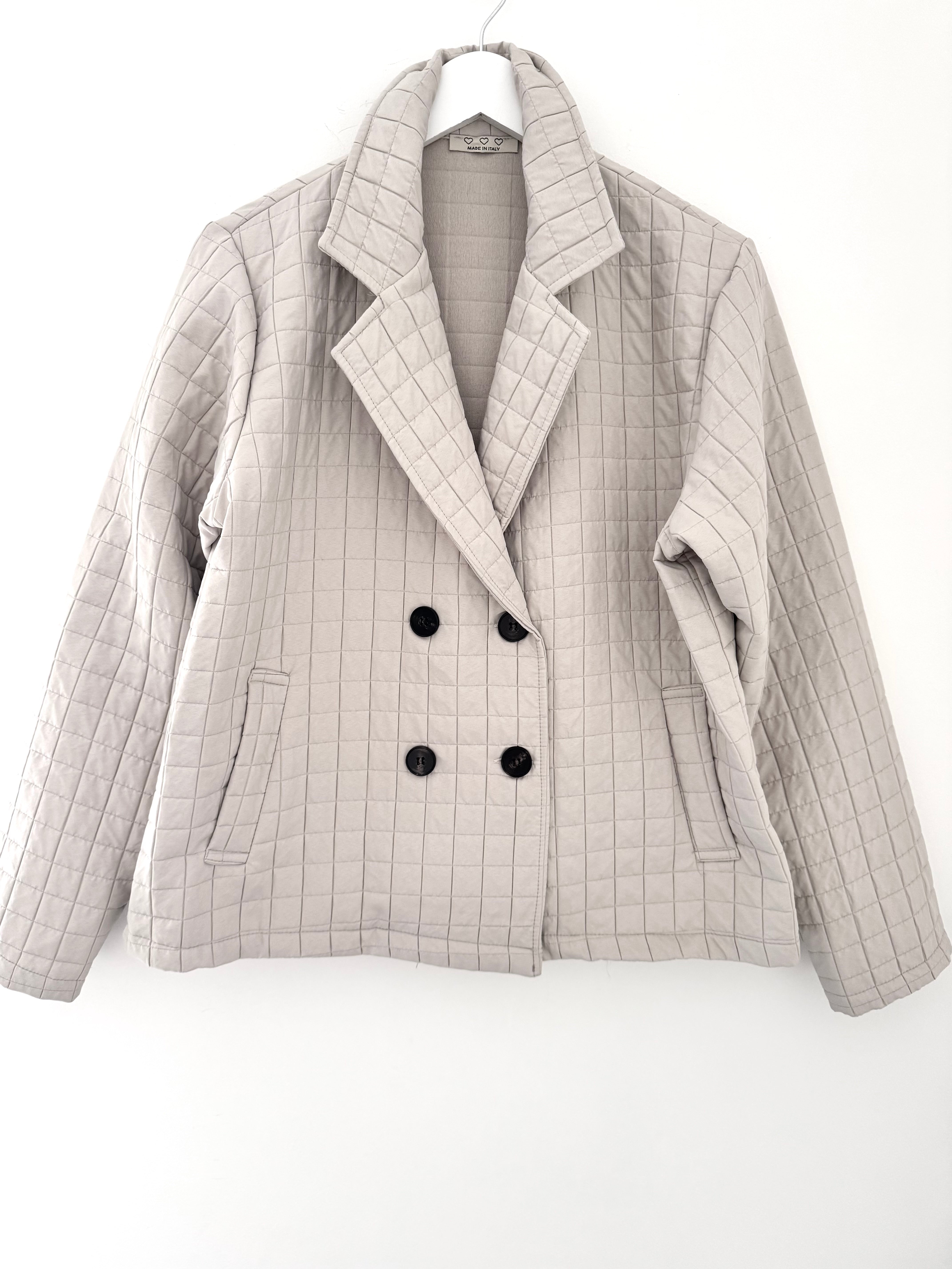 Luxe Quilted Jacket in Ecru