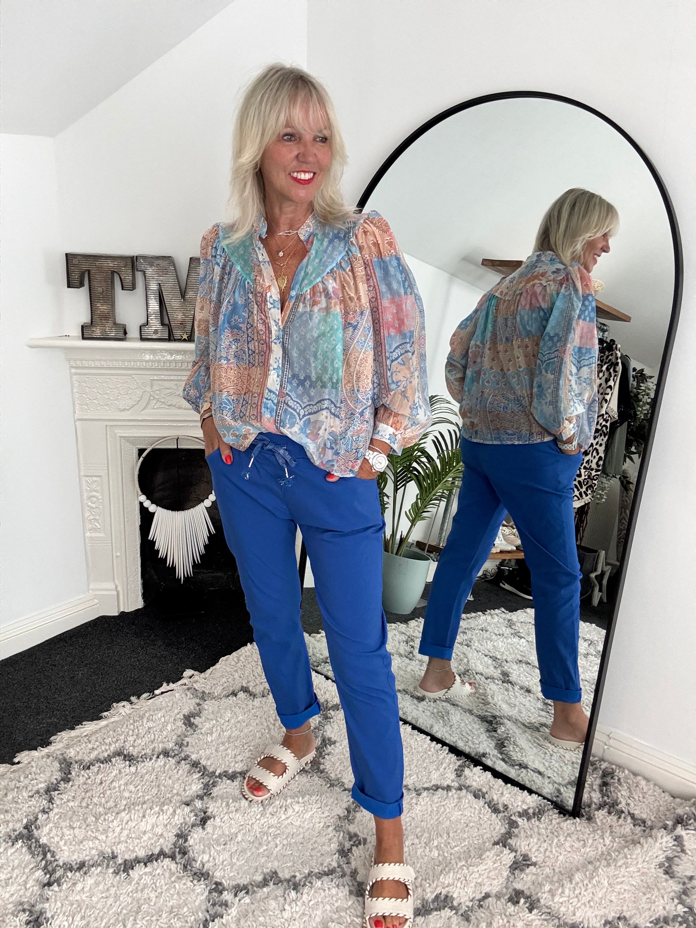 Super Stretch Joggers in Cobalt Blue