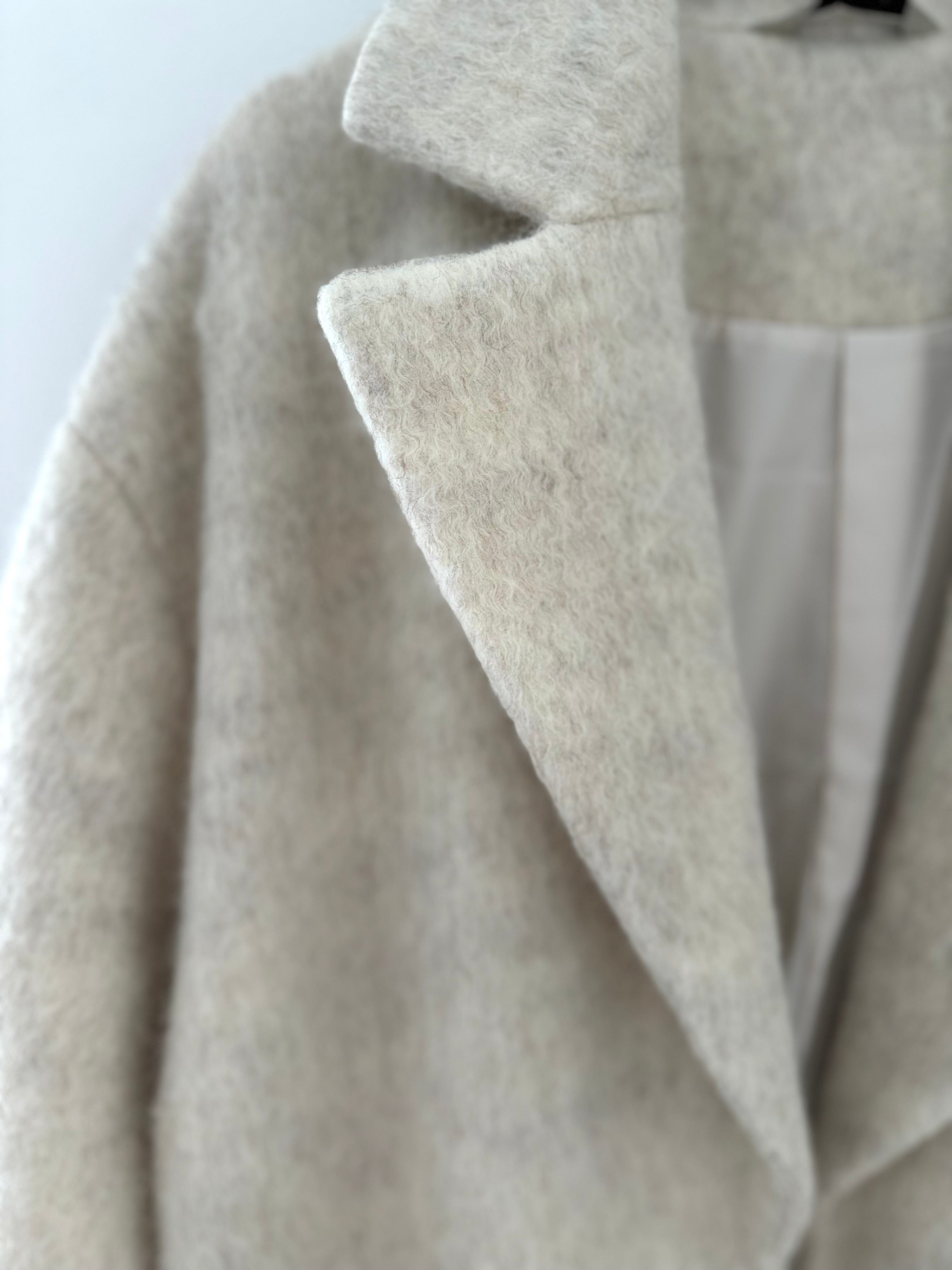 Luxury Wool Coat in Winter White