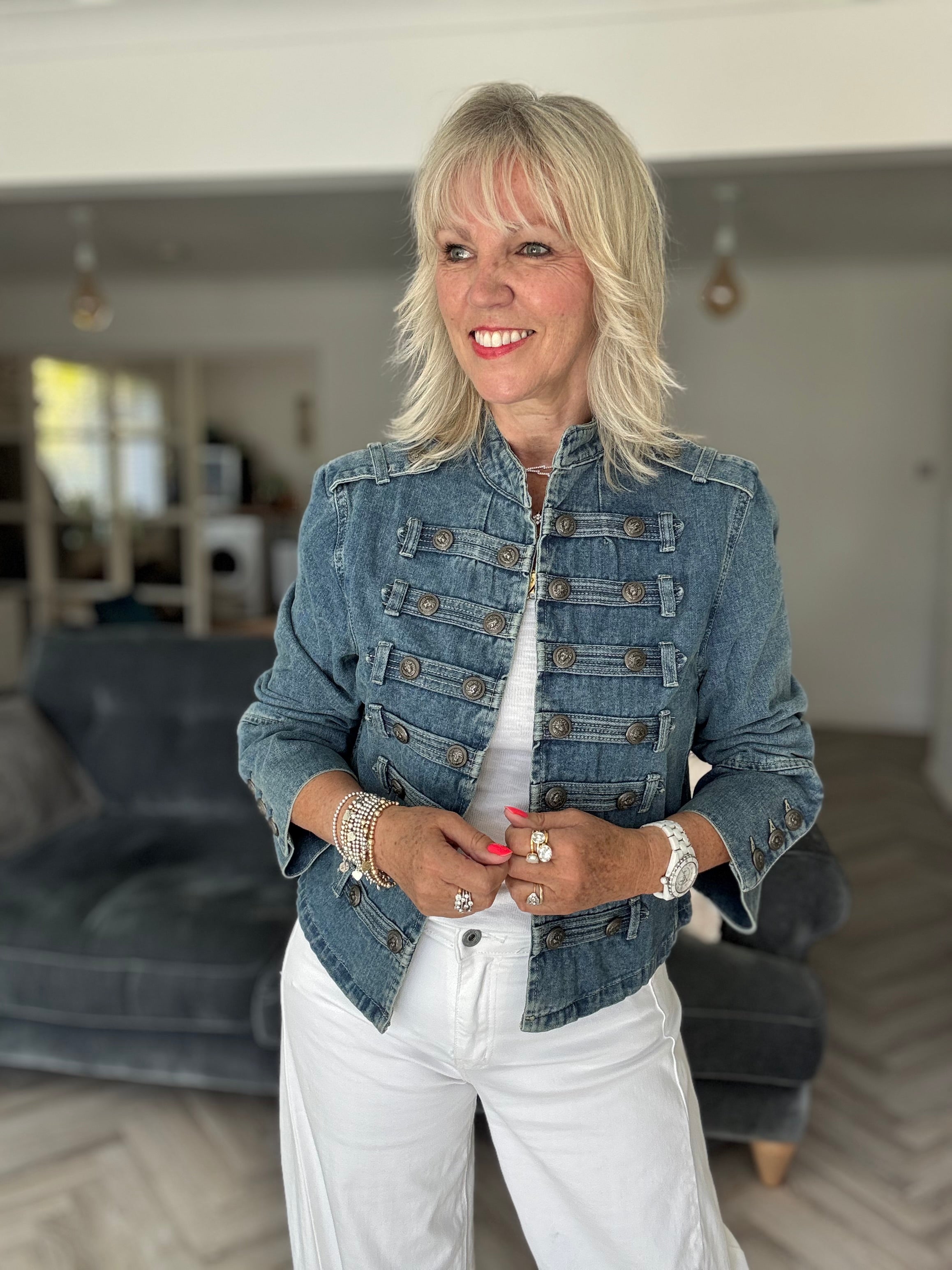Military Jacket in Denim