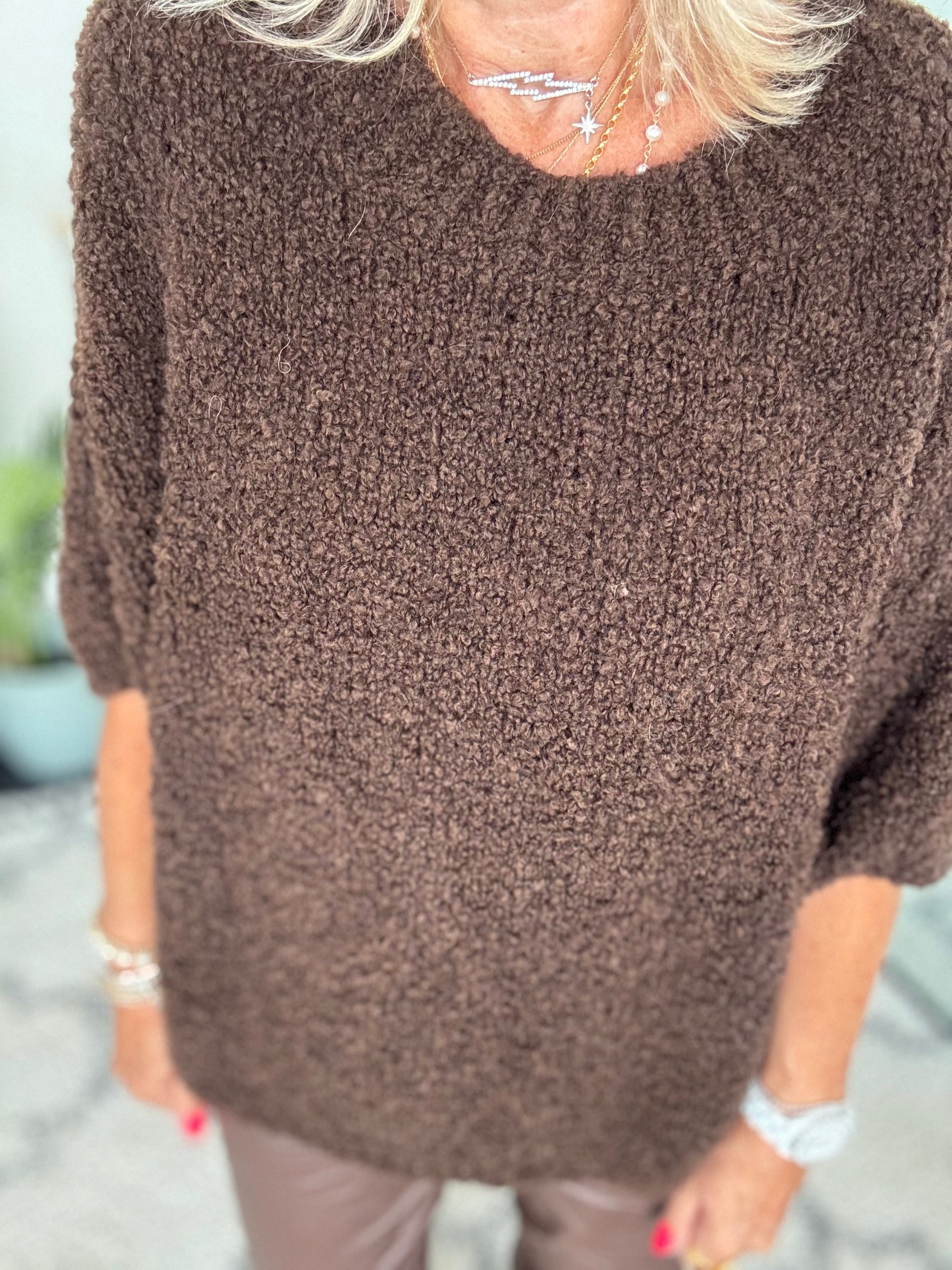 Boucle Jumper in Chocolate