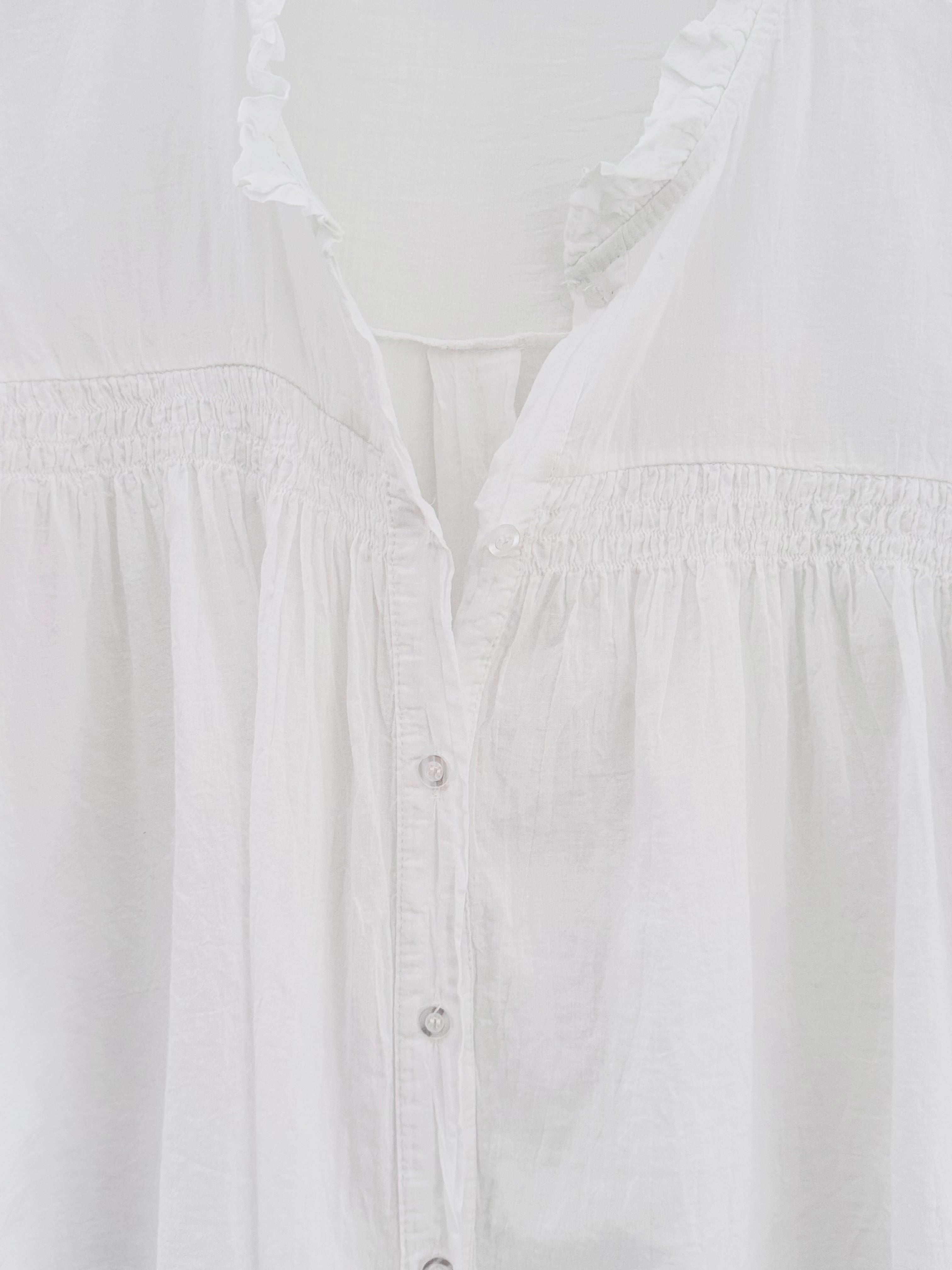 Lawn Cotton Shirt in White
