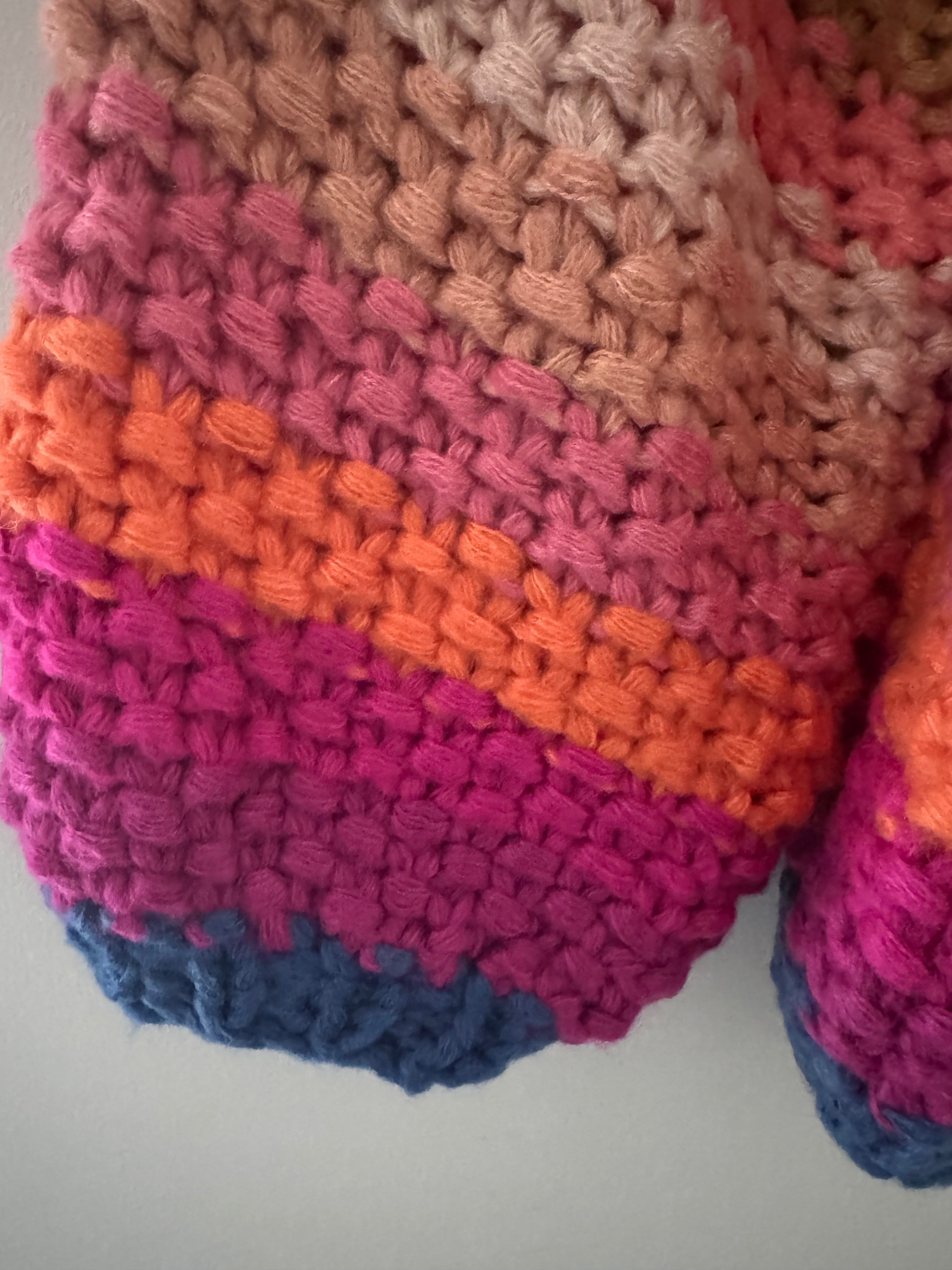 Handknitted Rainbow Cardigan