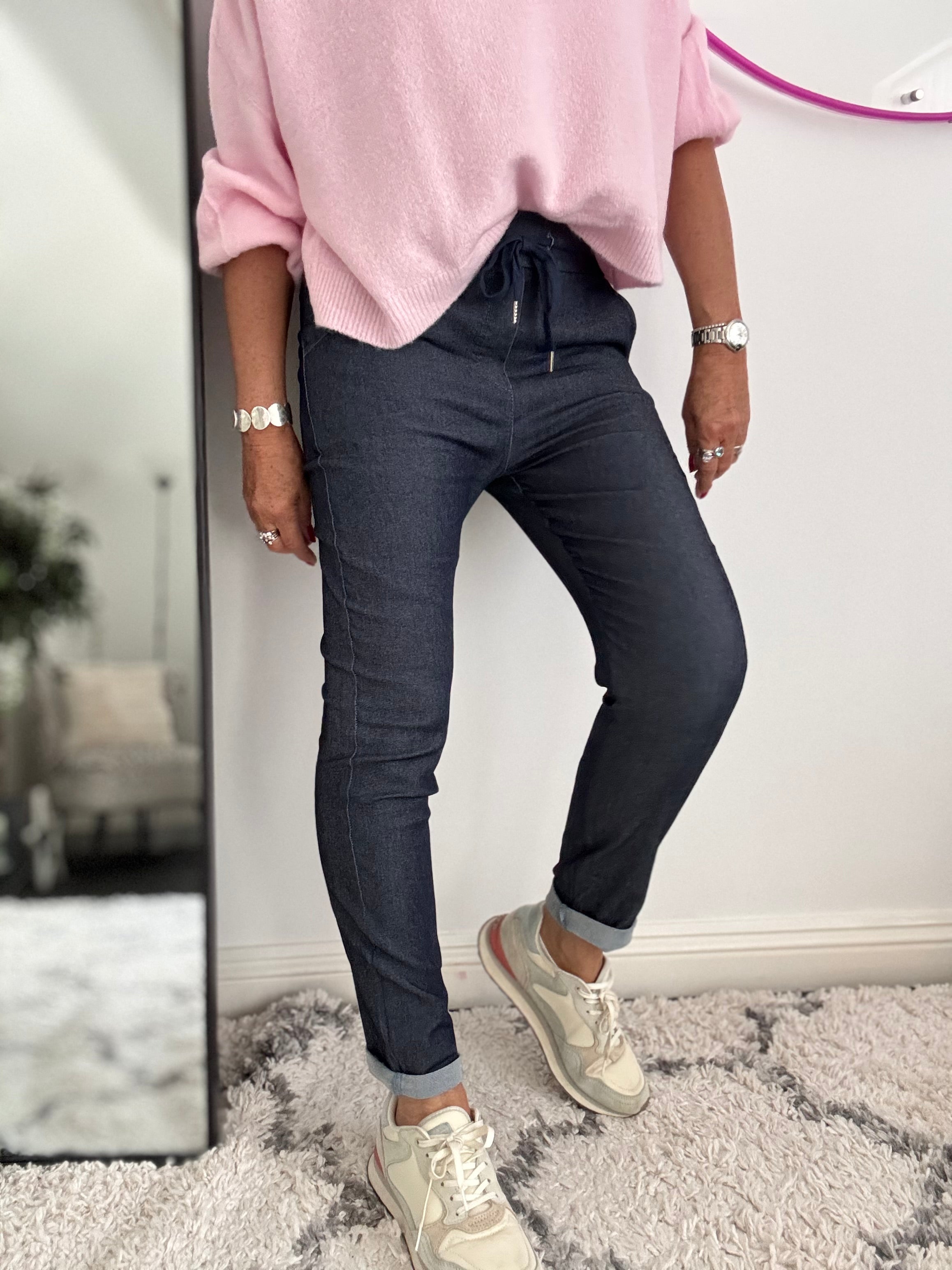 Super Stretch Joggers in Dark Denim