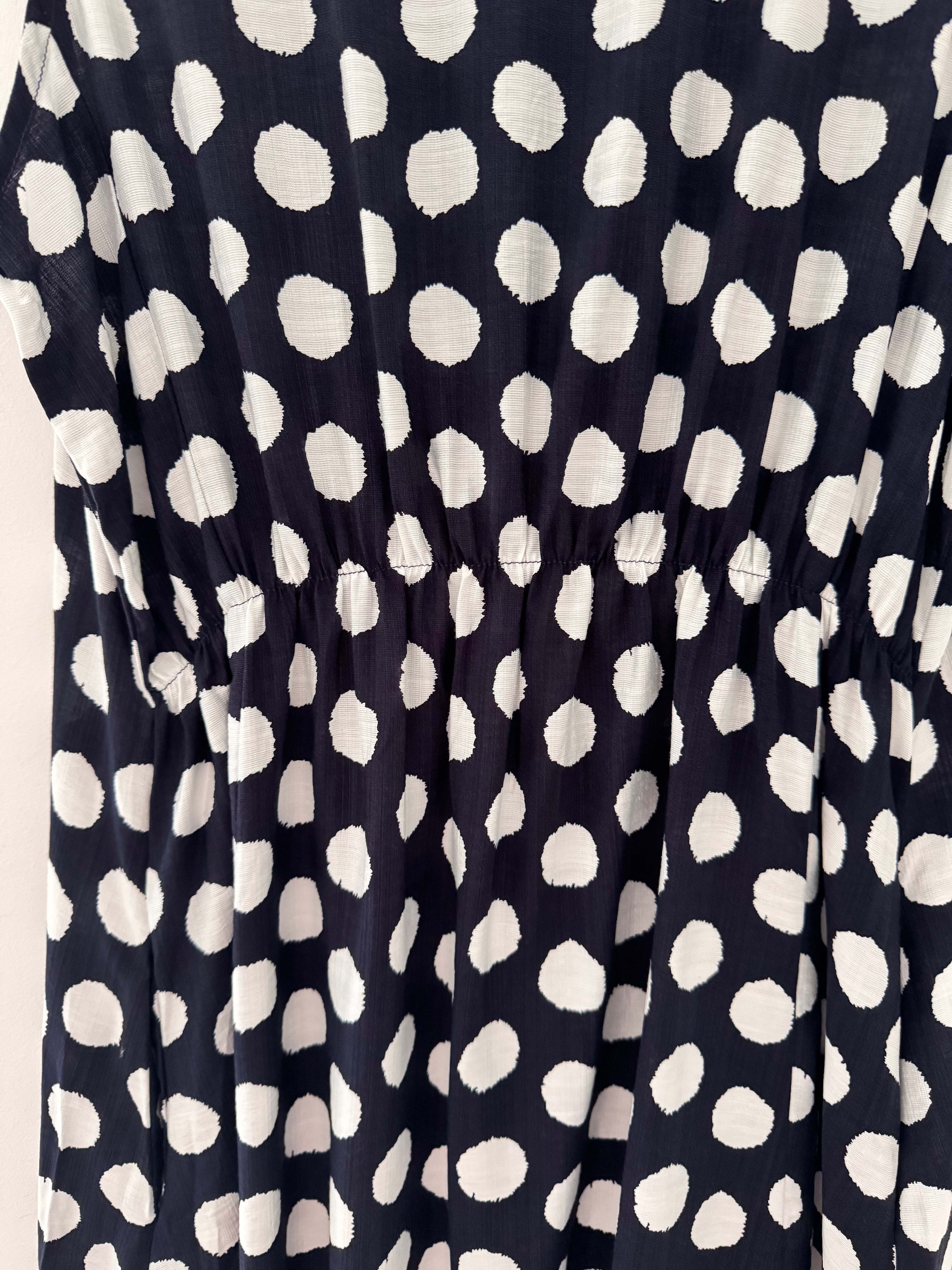Polkadot Dress in Navy & White