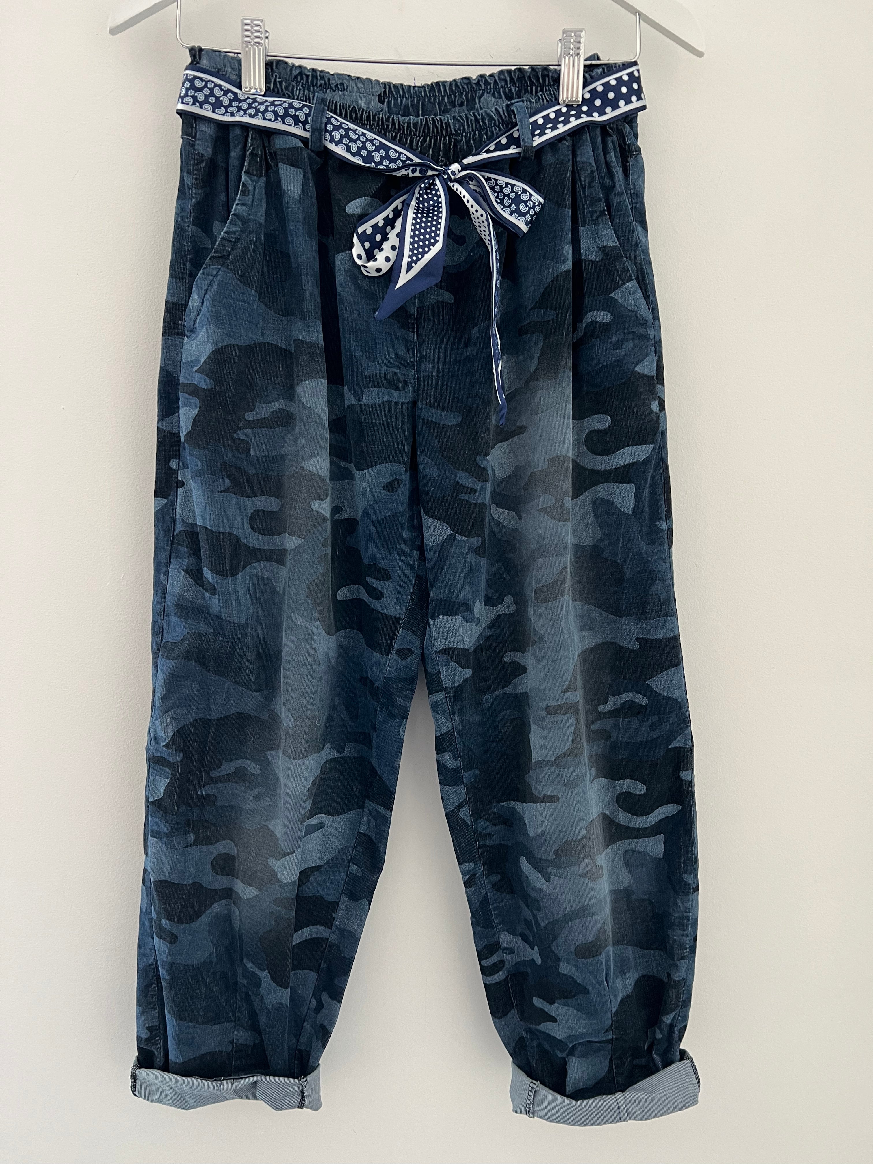 Boyfriend Joggers in Ink Camo Needlecord