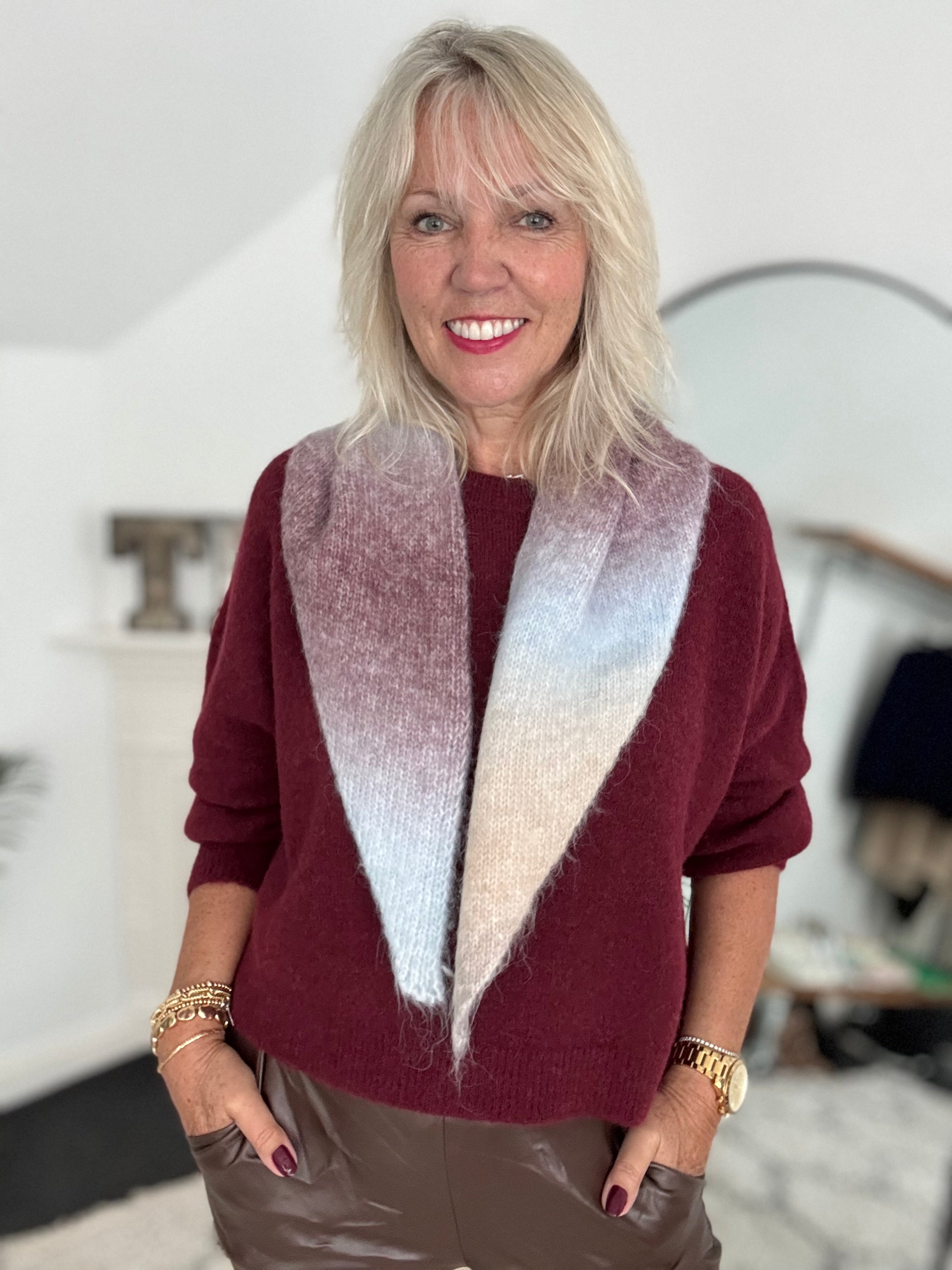 Triangle Scarf in Ombré Shades