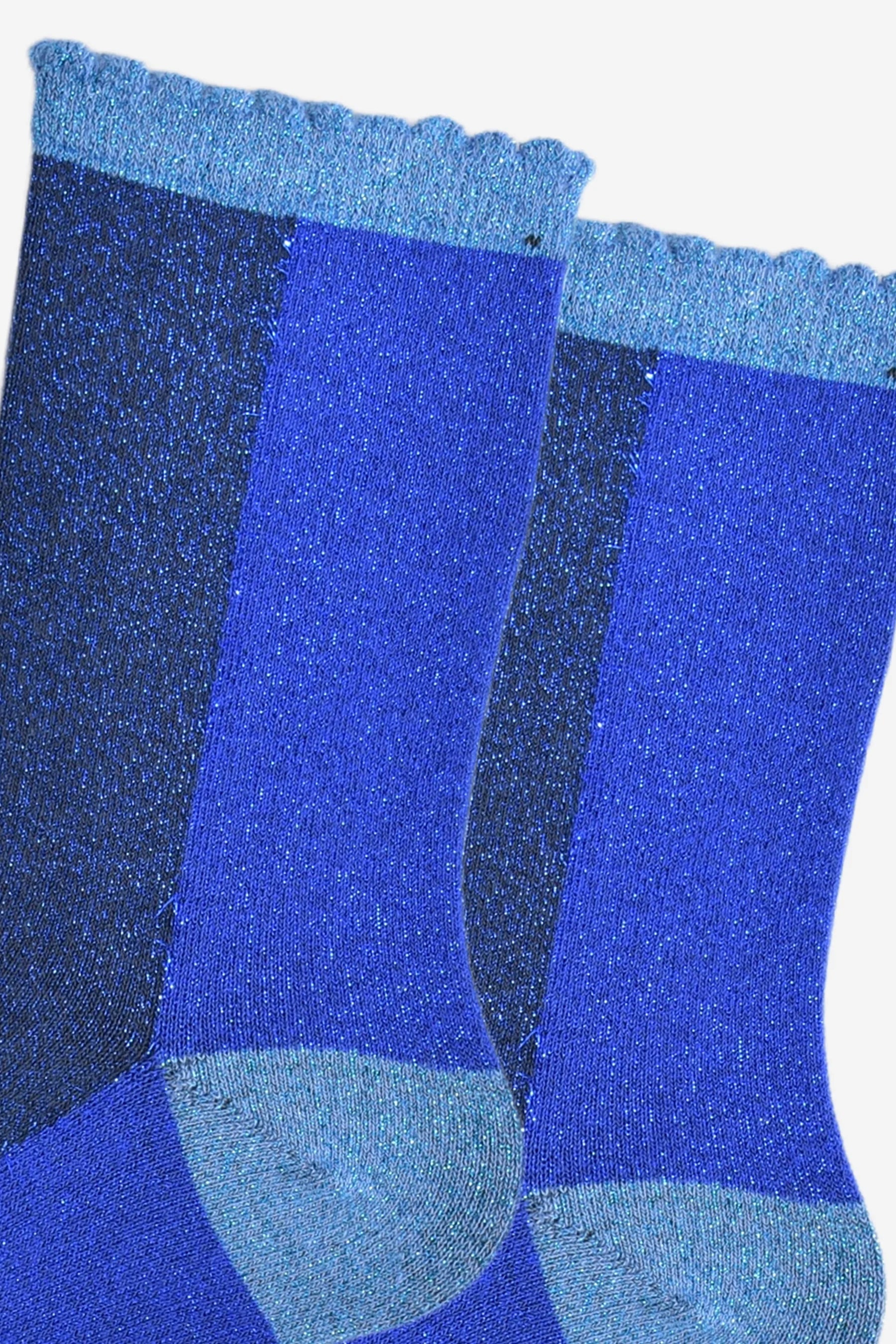 Glitter Socks in Shades of Blue