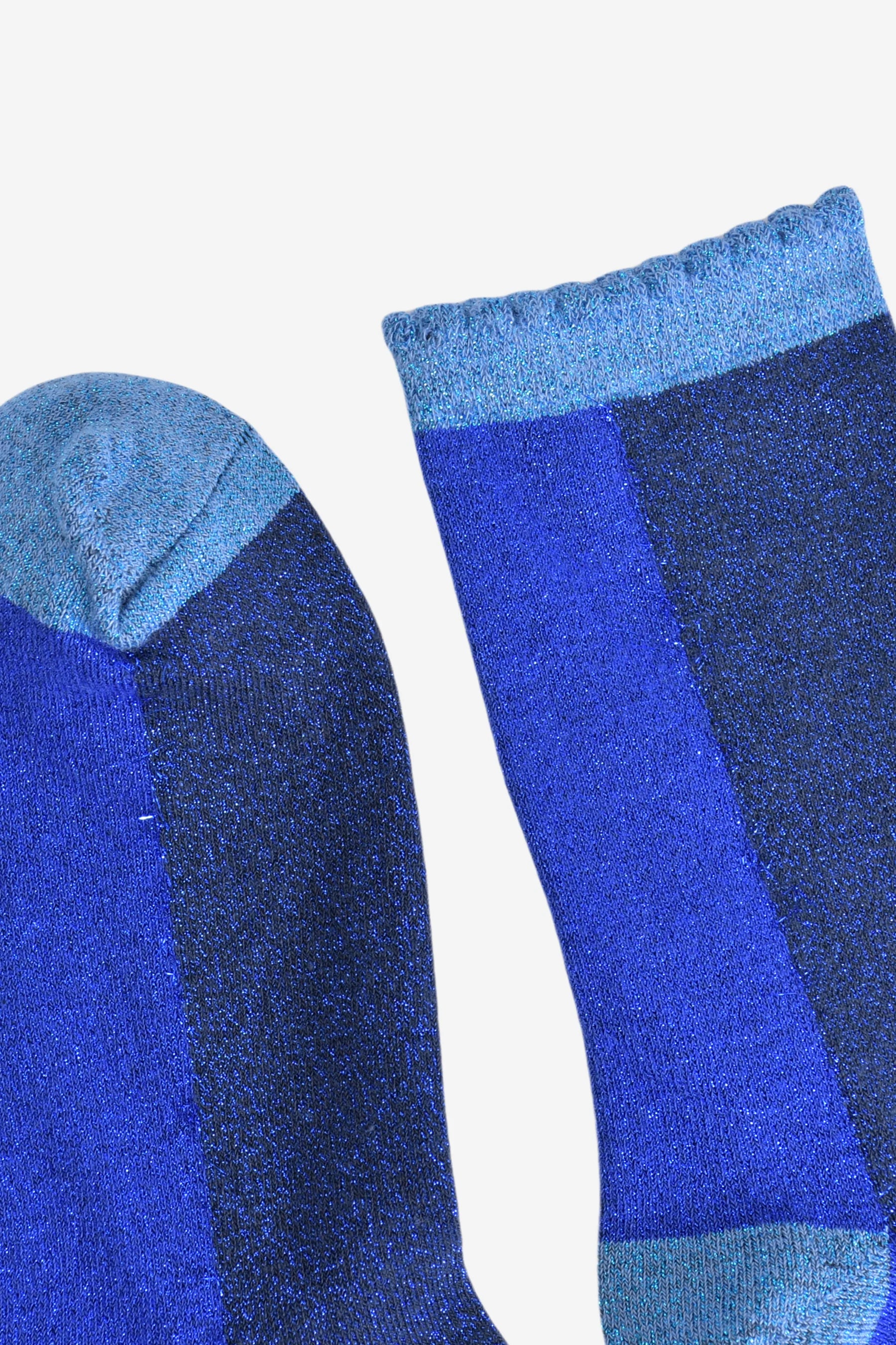 Glitter Socks in Shades of Blue