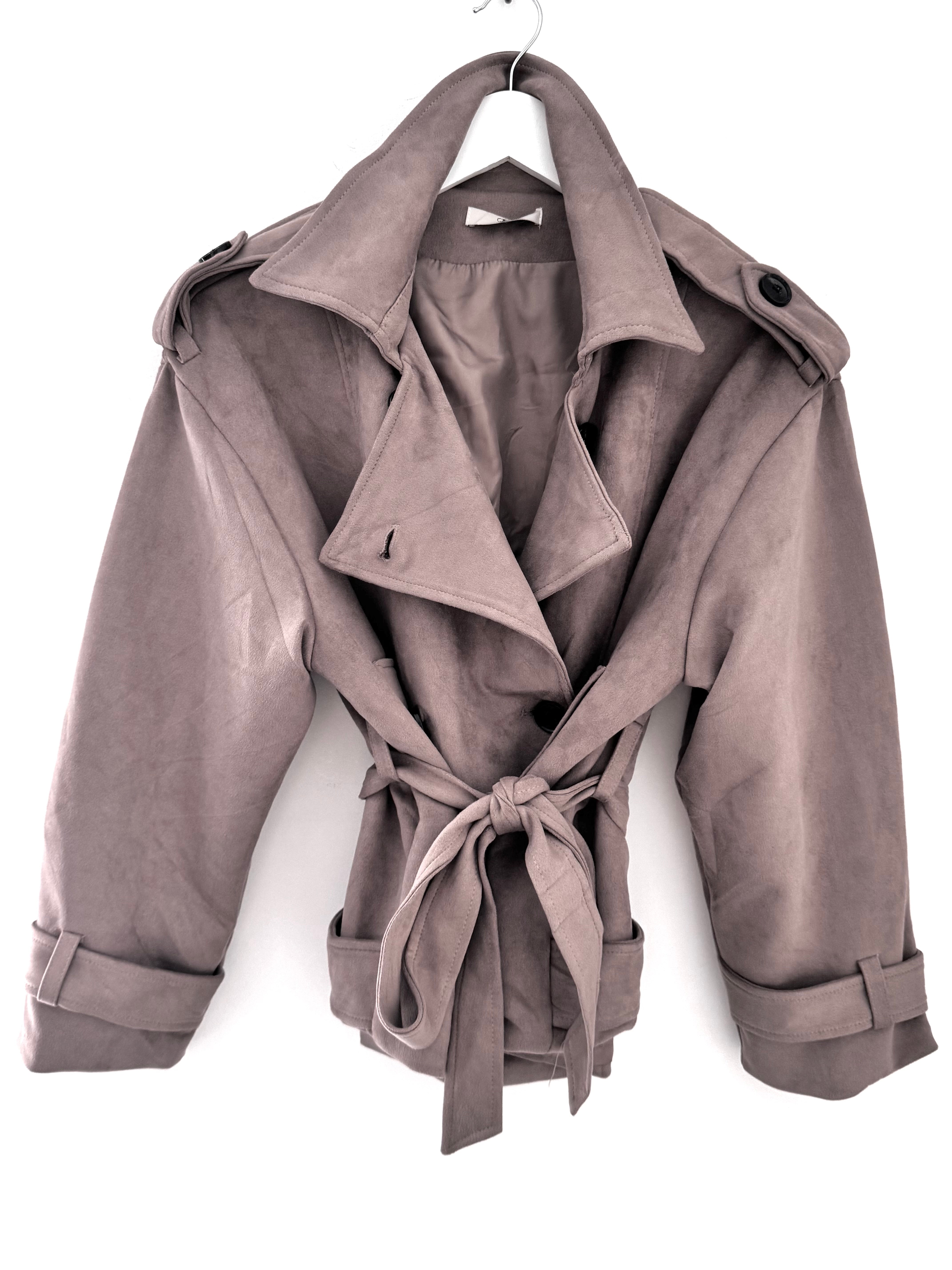 Luxe Suede Jacket in Soft Mole