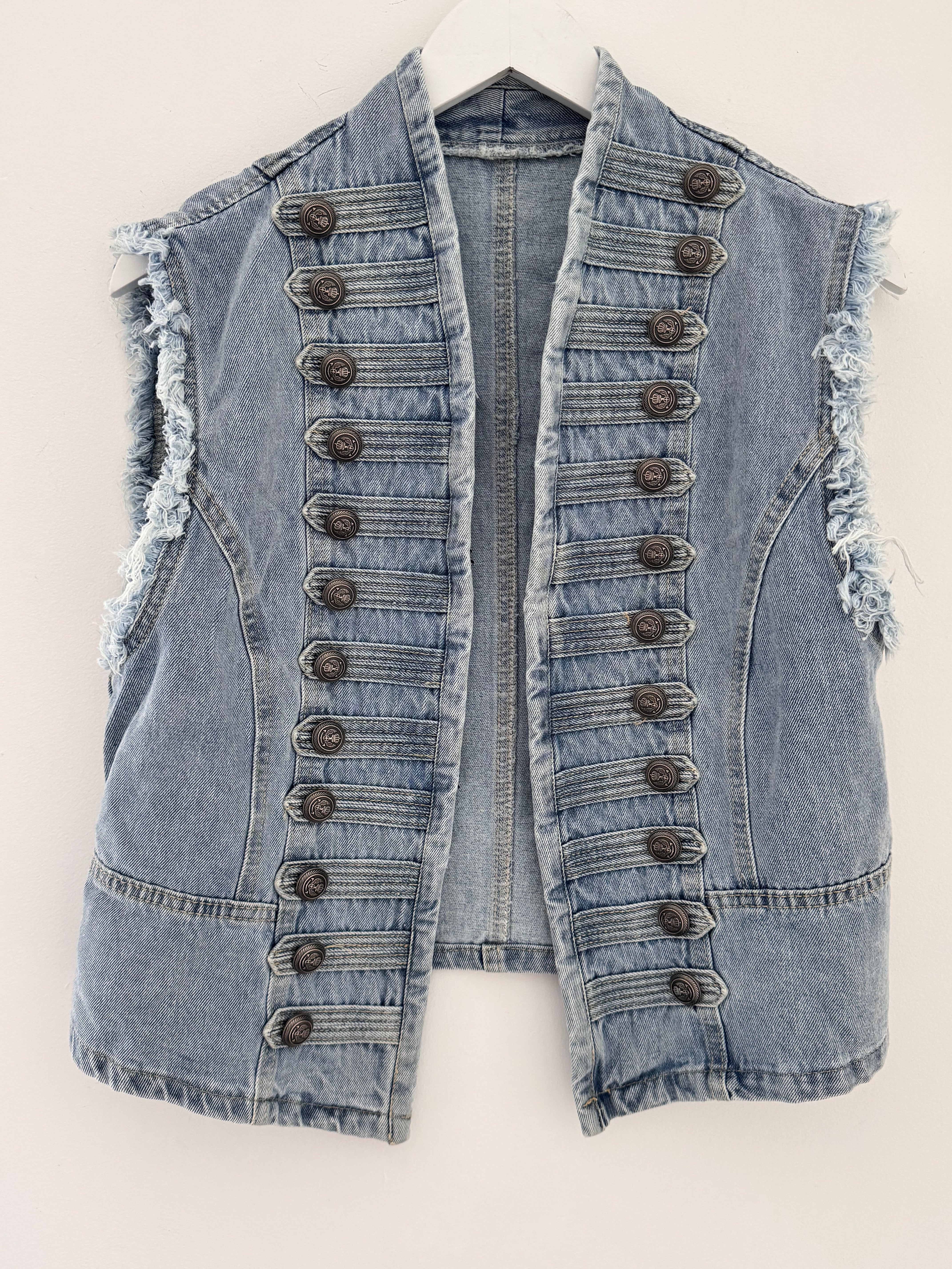 Military Gilet in Denim