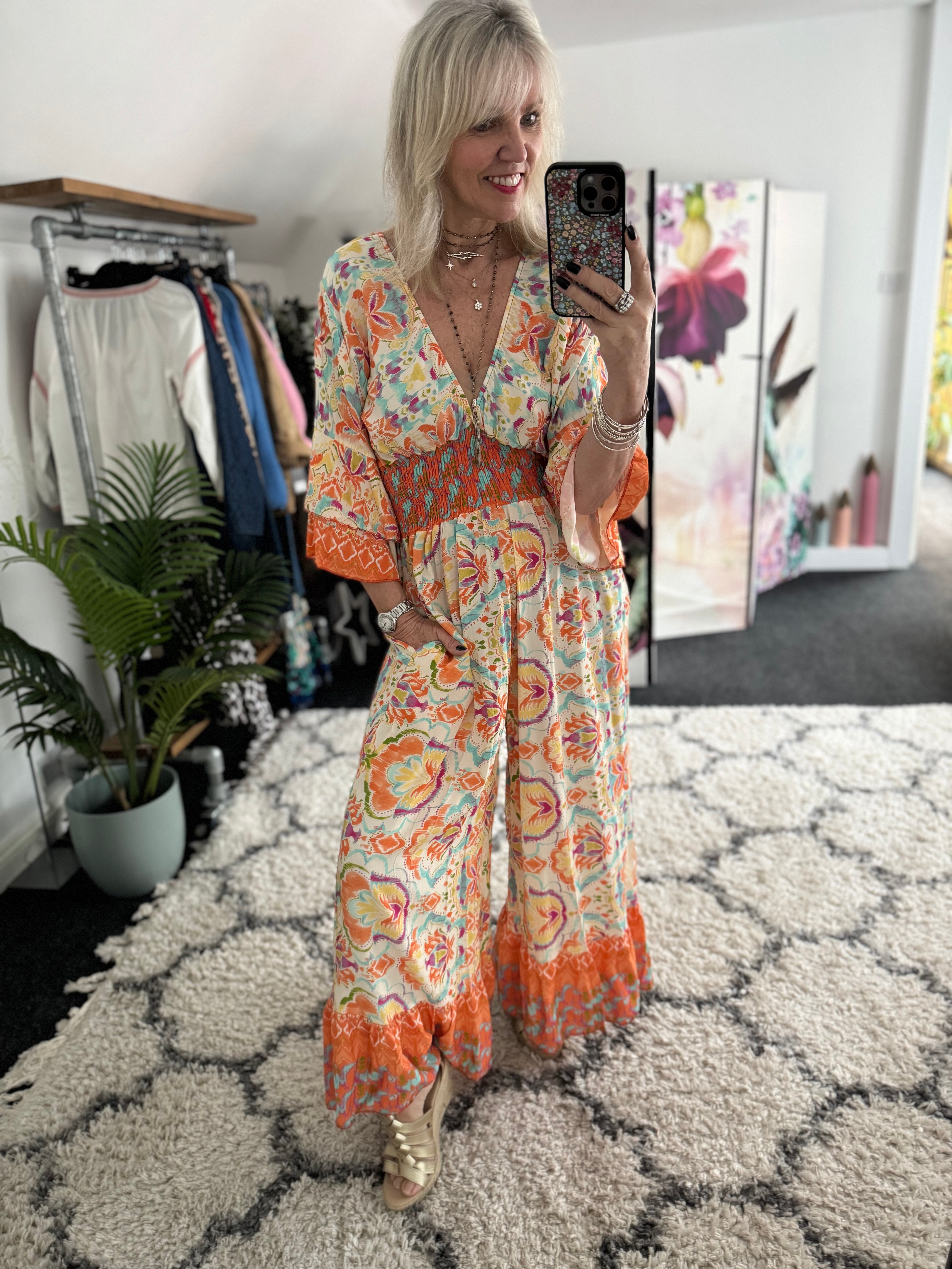 Vibrant Jumpsuit in Orange