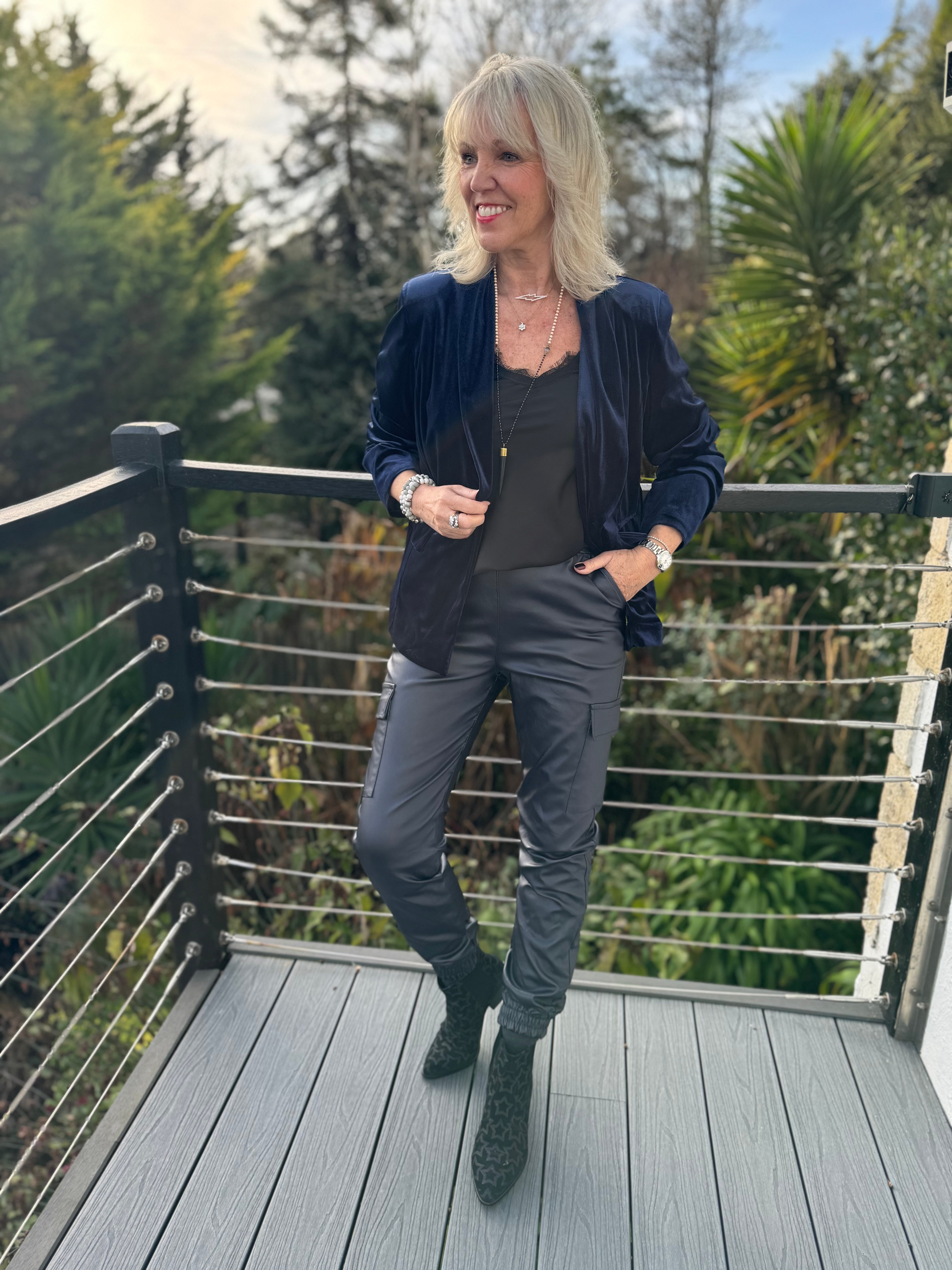 Velvet Jacket in Midnight Blue