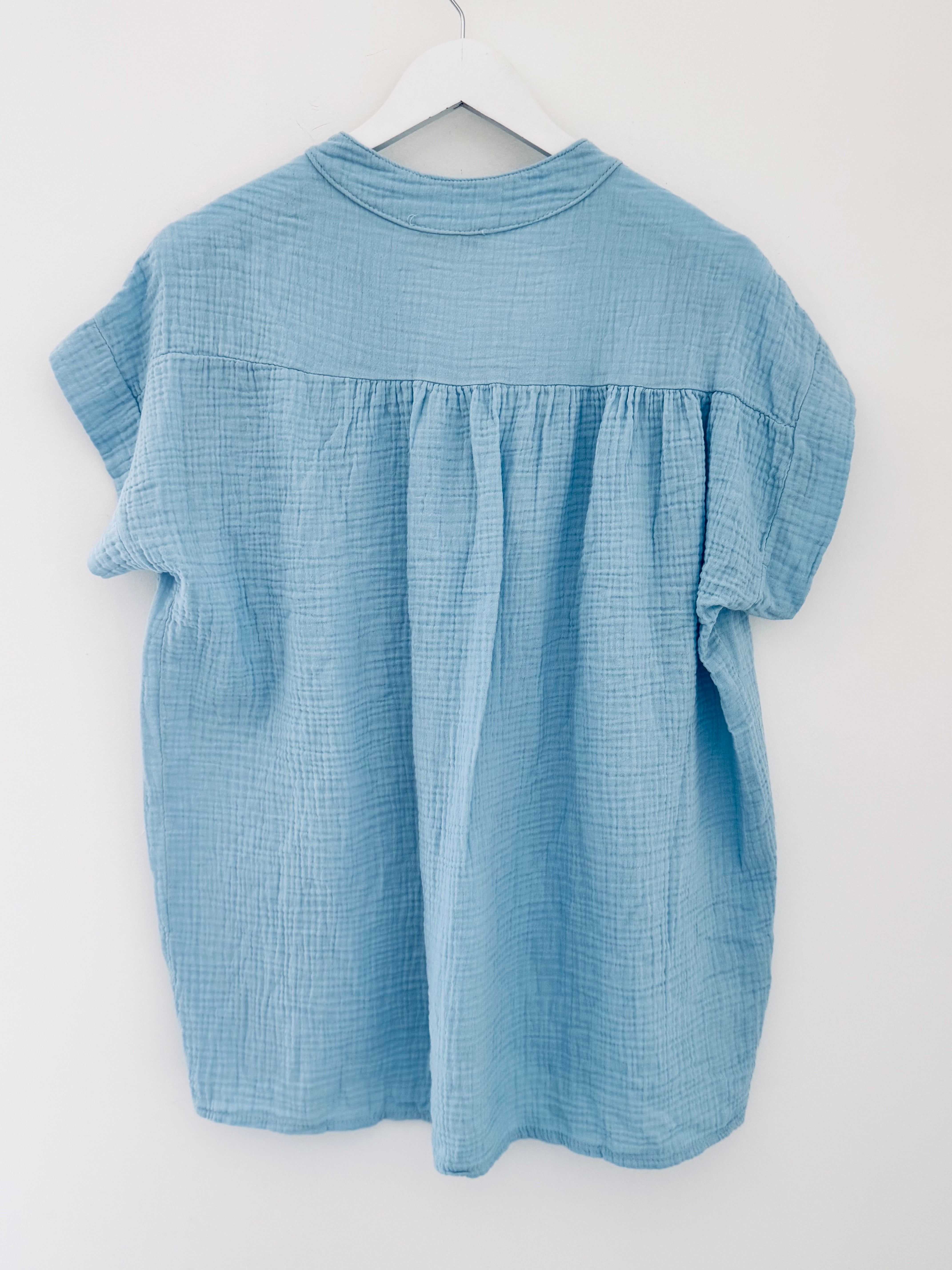 Cheesecloth Top in Sky Blue