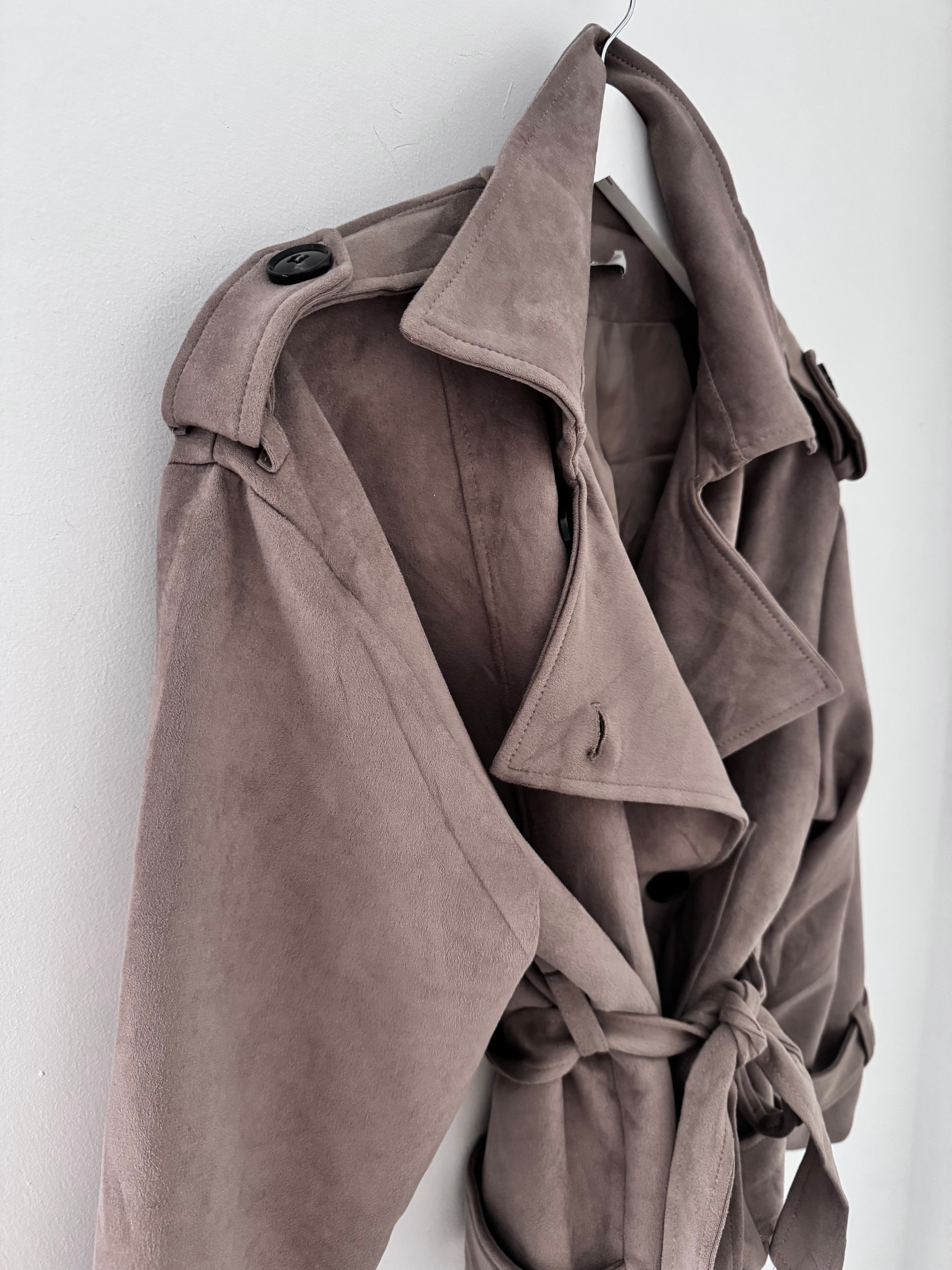 Luxe Suede Jacket in Soft Mole
