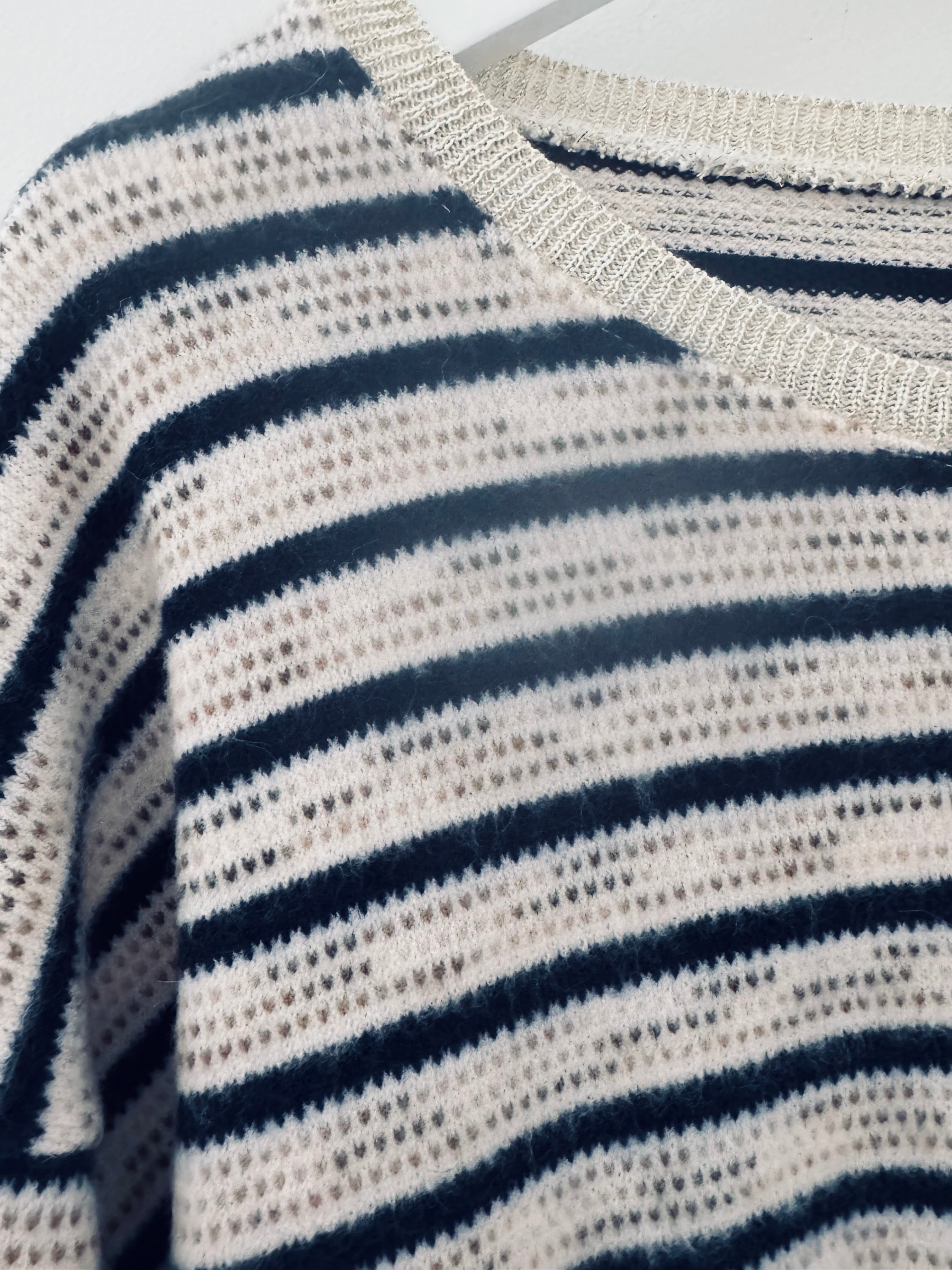 Softie Stripe Jumper in Ink & Ecru