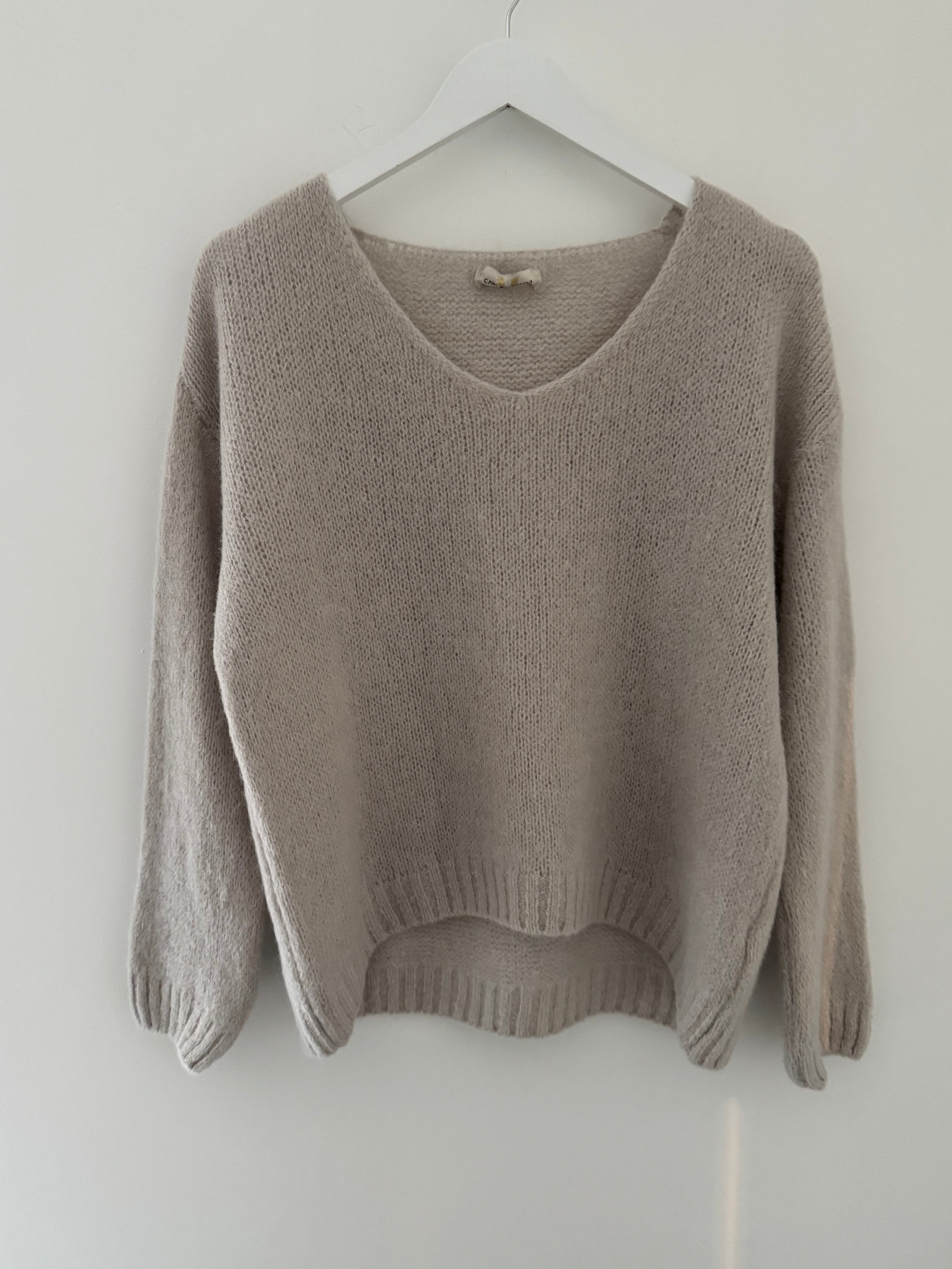 Angel Wings Sweater in Pebble