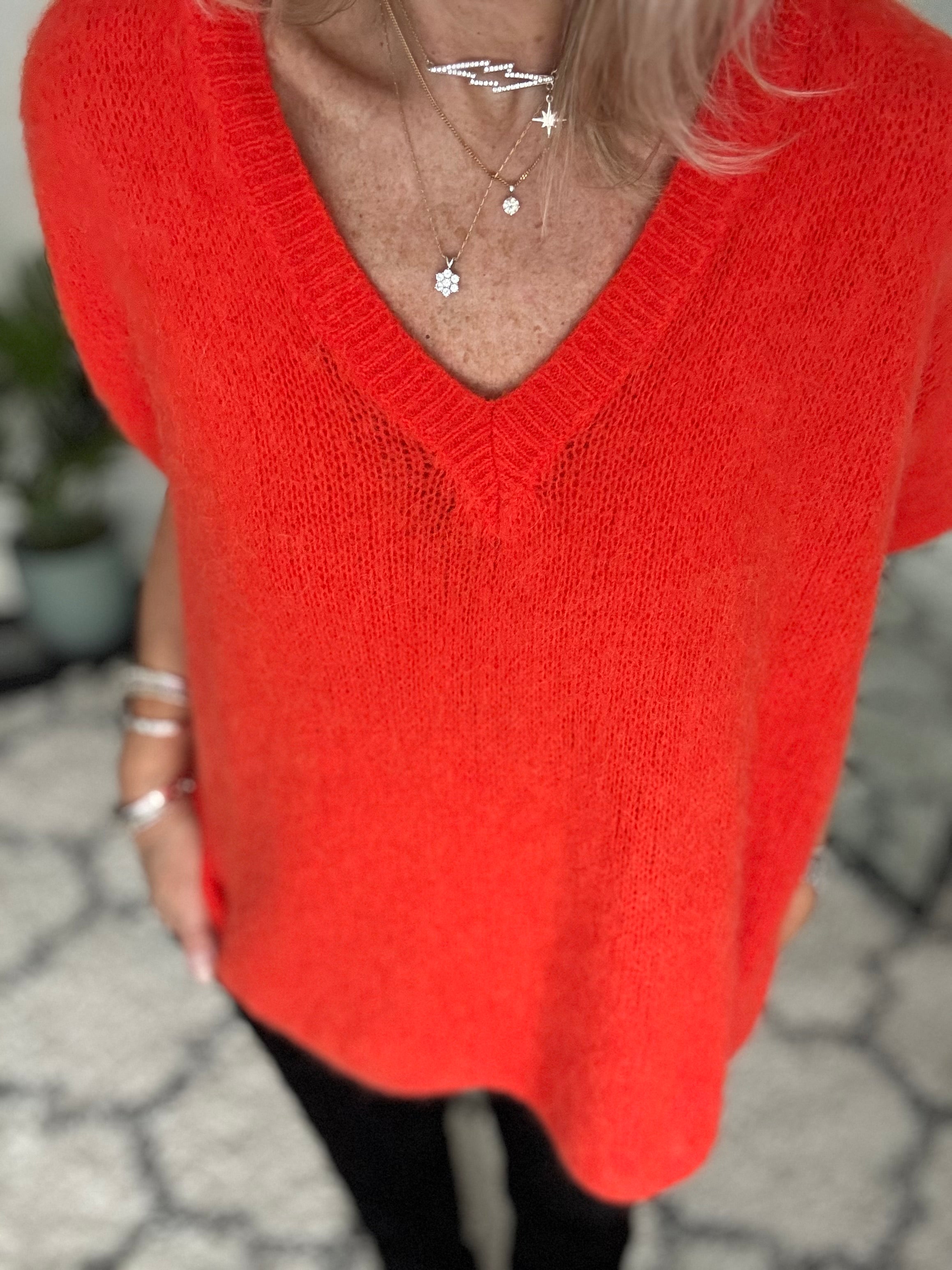 Oversized Alpaca Tank in Orange