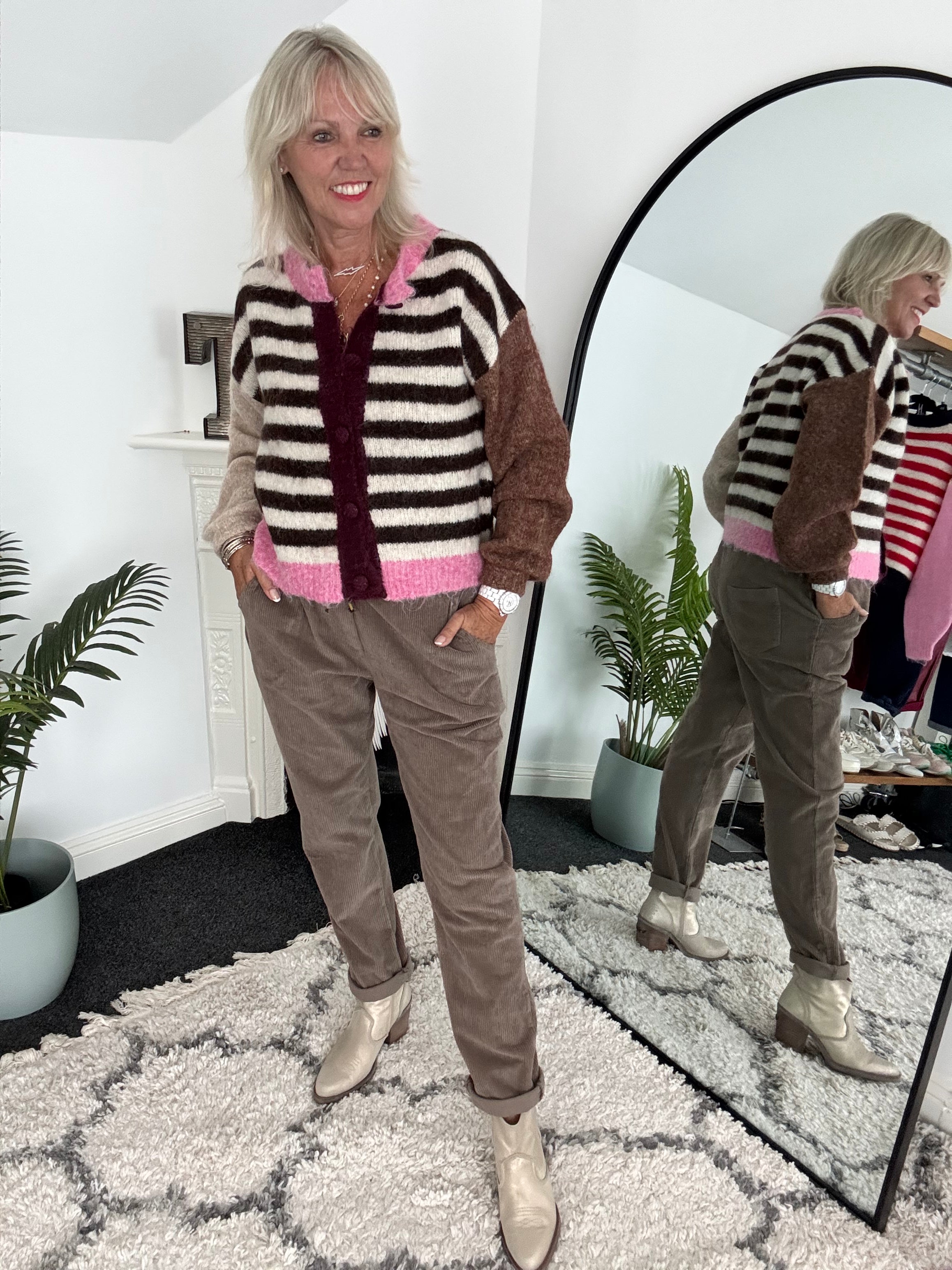 Luxe Cord Joggers in Mocha