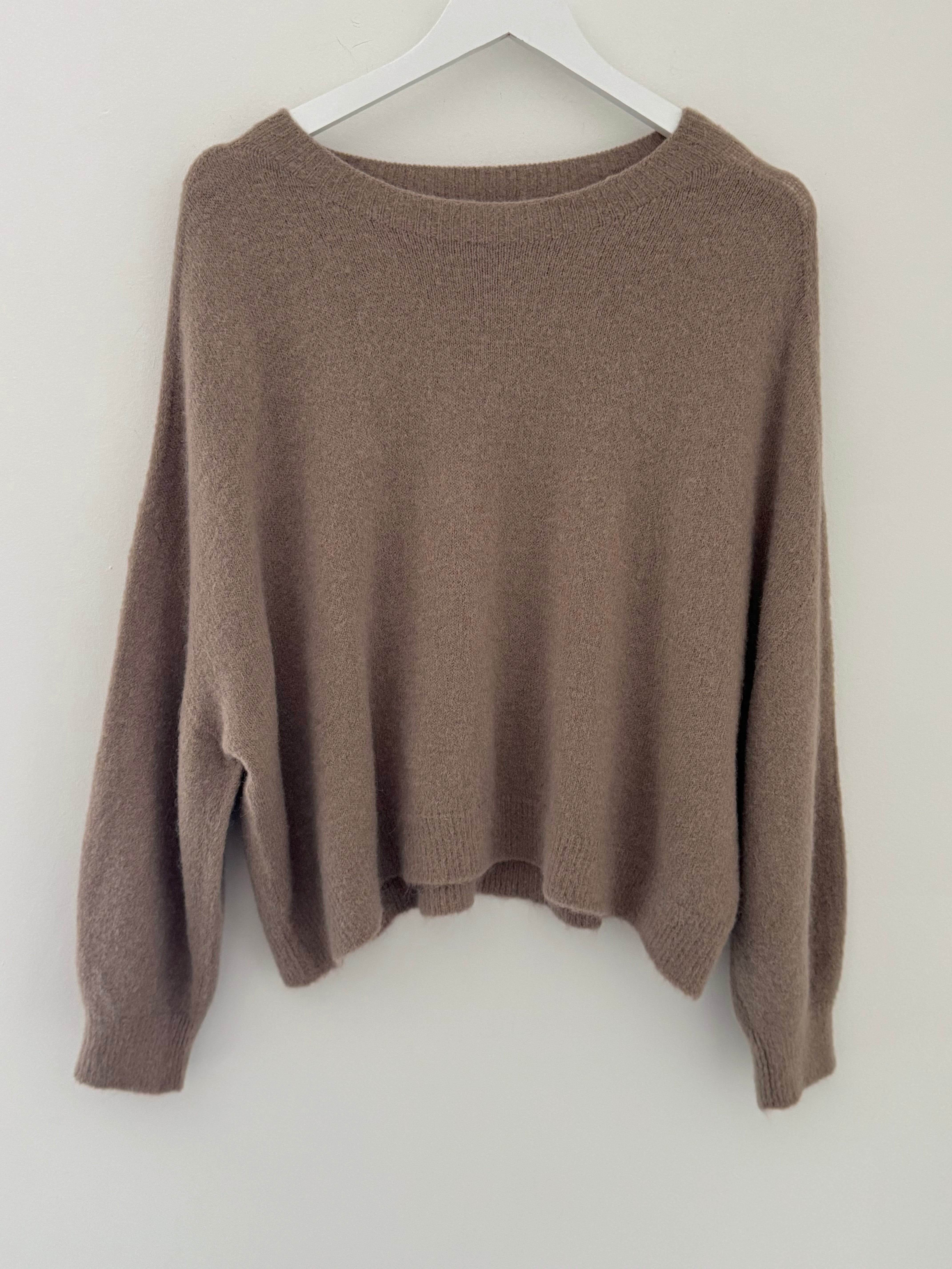 Luxe Slouchy Alpaca Jumper in Mocha