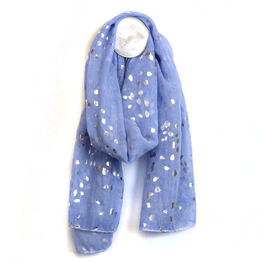 Blue & Silver Speckled Scarf