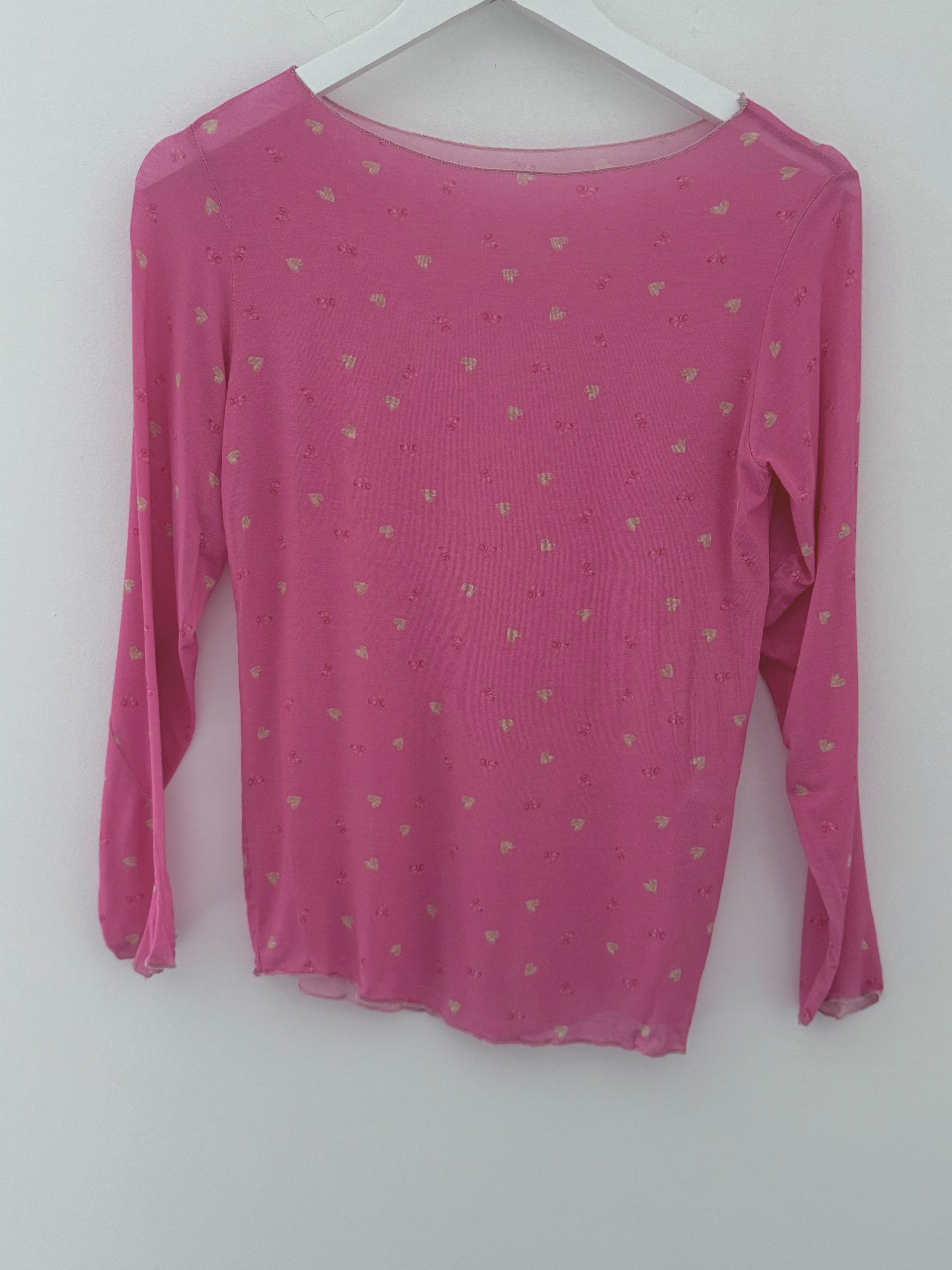 Ultrasoft Cashmere Hearts Base Layer in Pink
