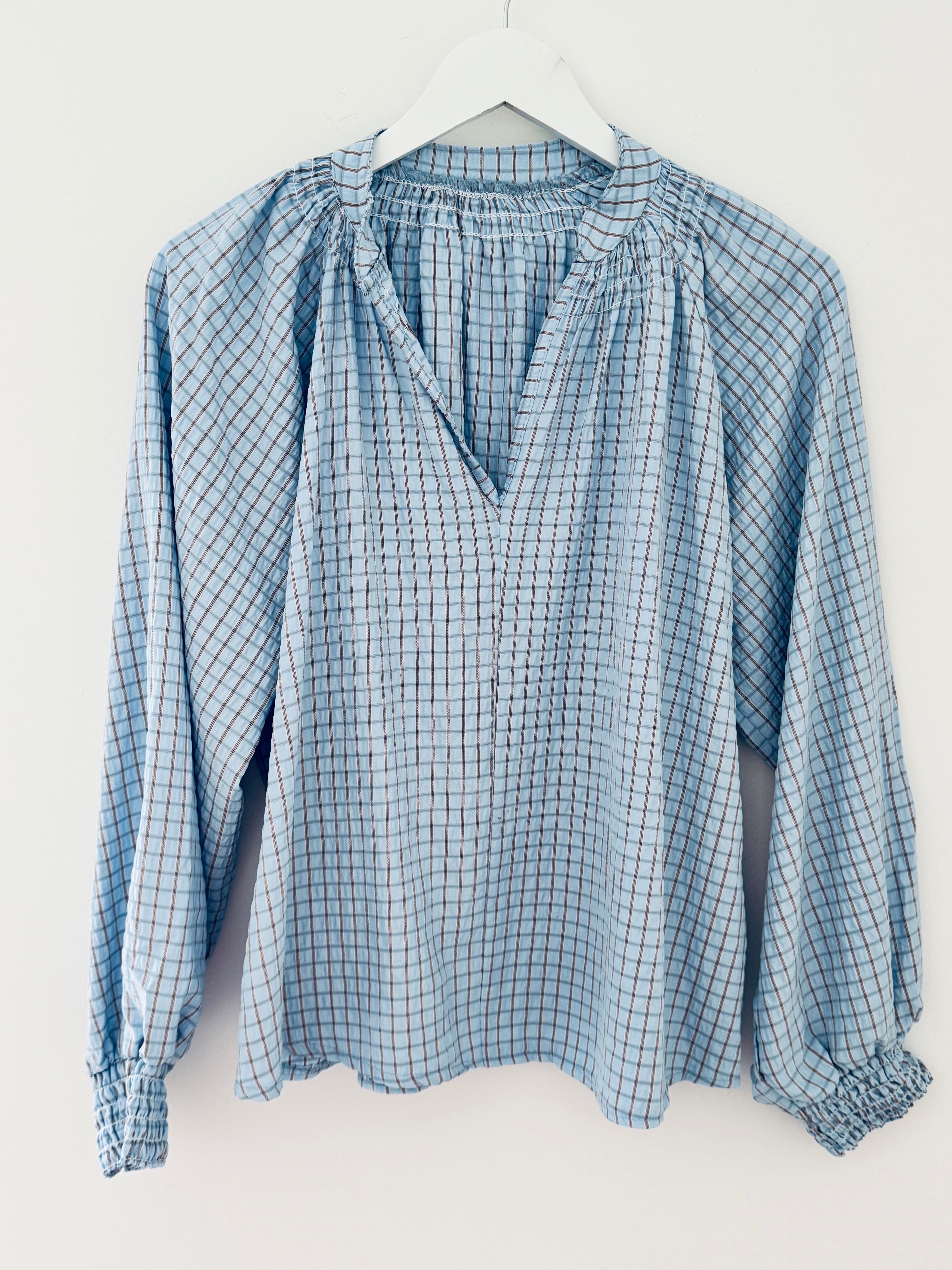 Checked Blouse in Blue